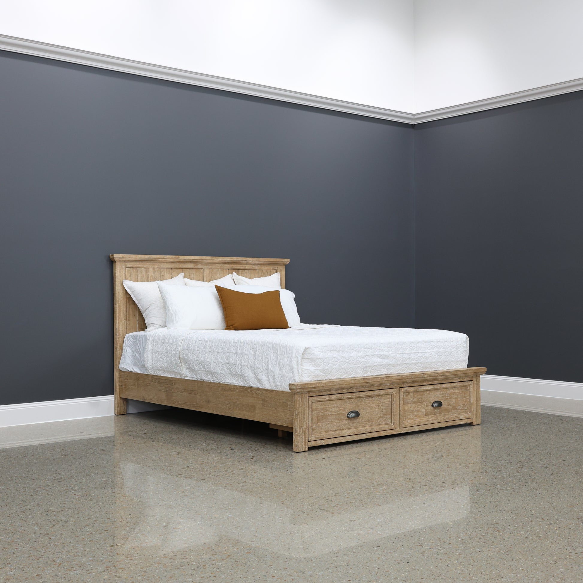 Provedore Natural Bed w/ Storage