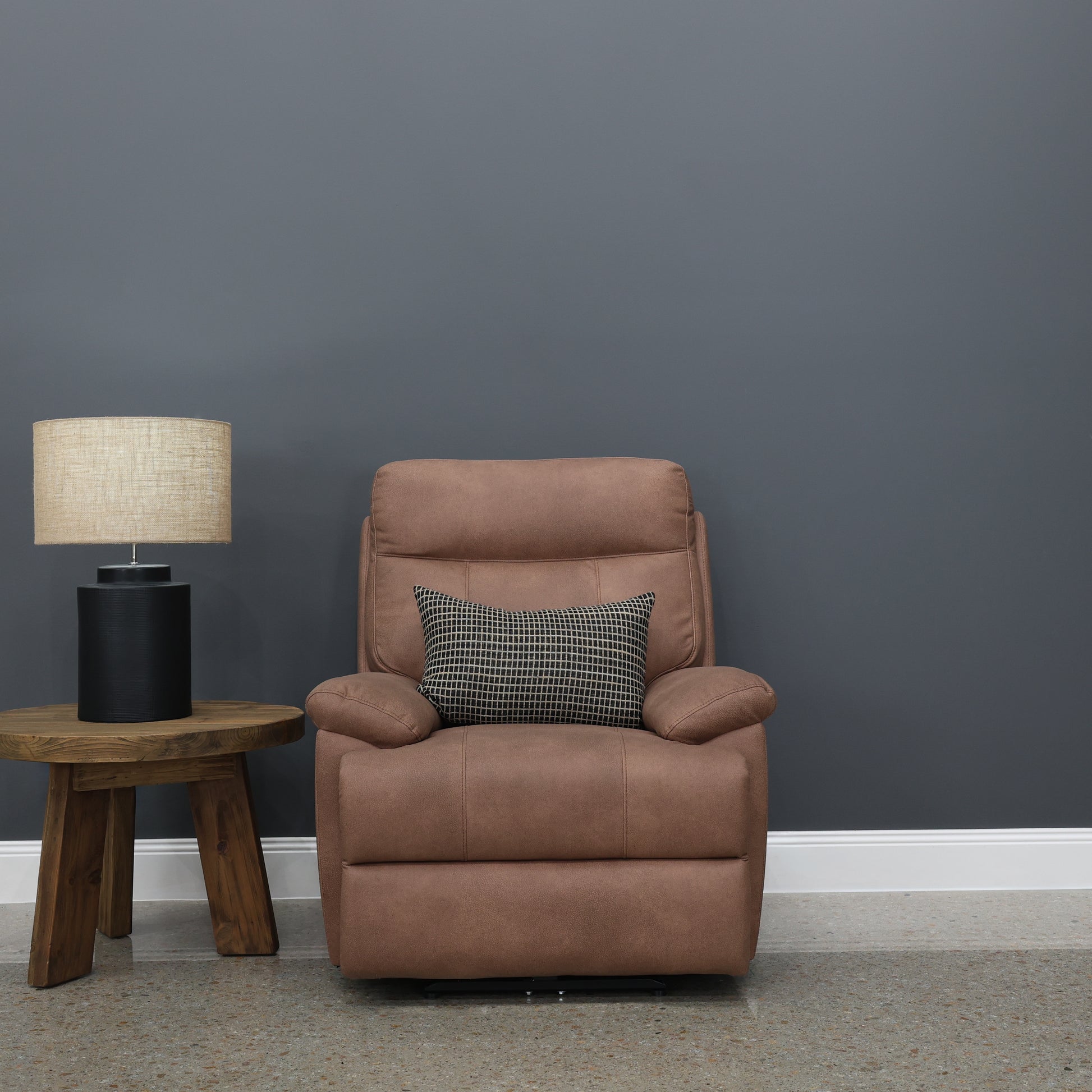 Seymour Electric Recliner - Chestnut Leather Air