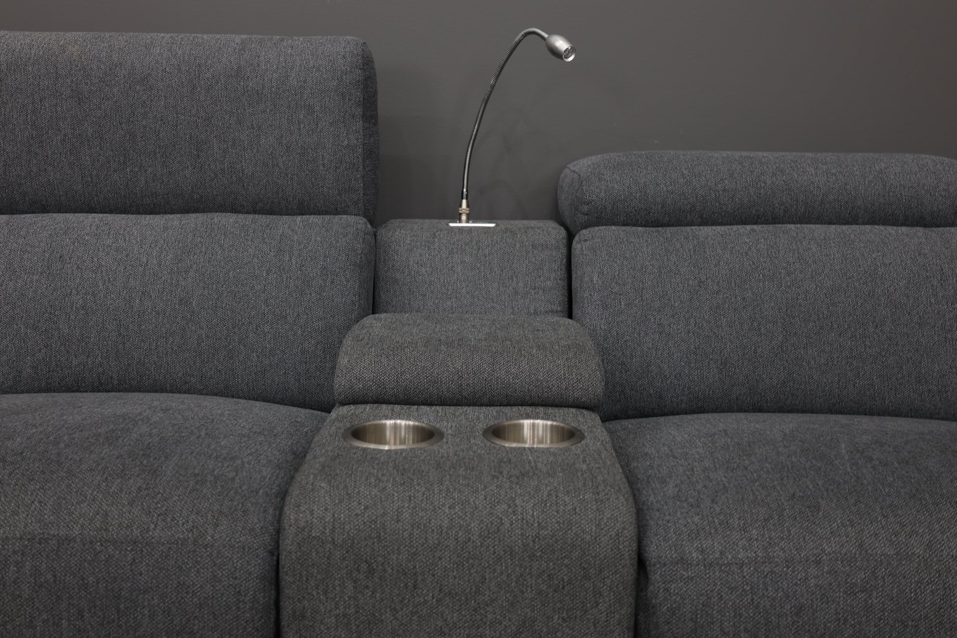 Blake Electric Reclining Corner Lounge - Dark Grey