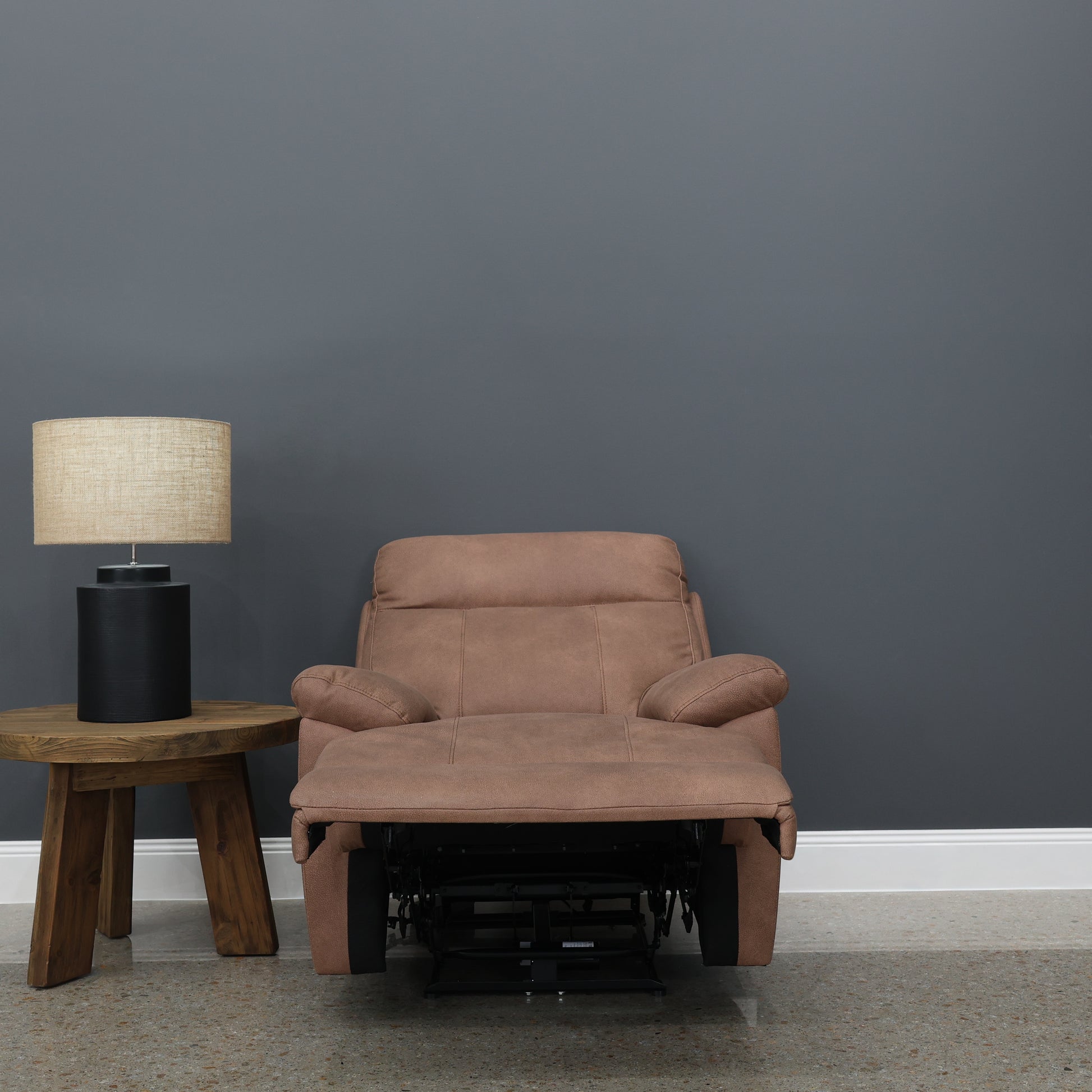 Seymour Electric Recliner - Chestnut Leather Air