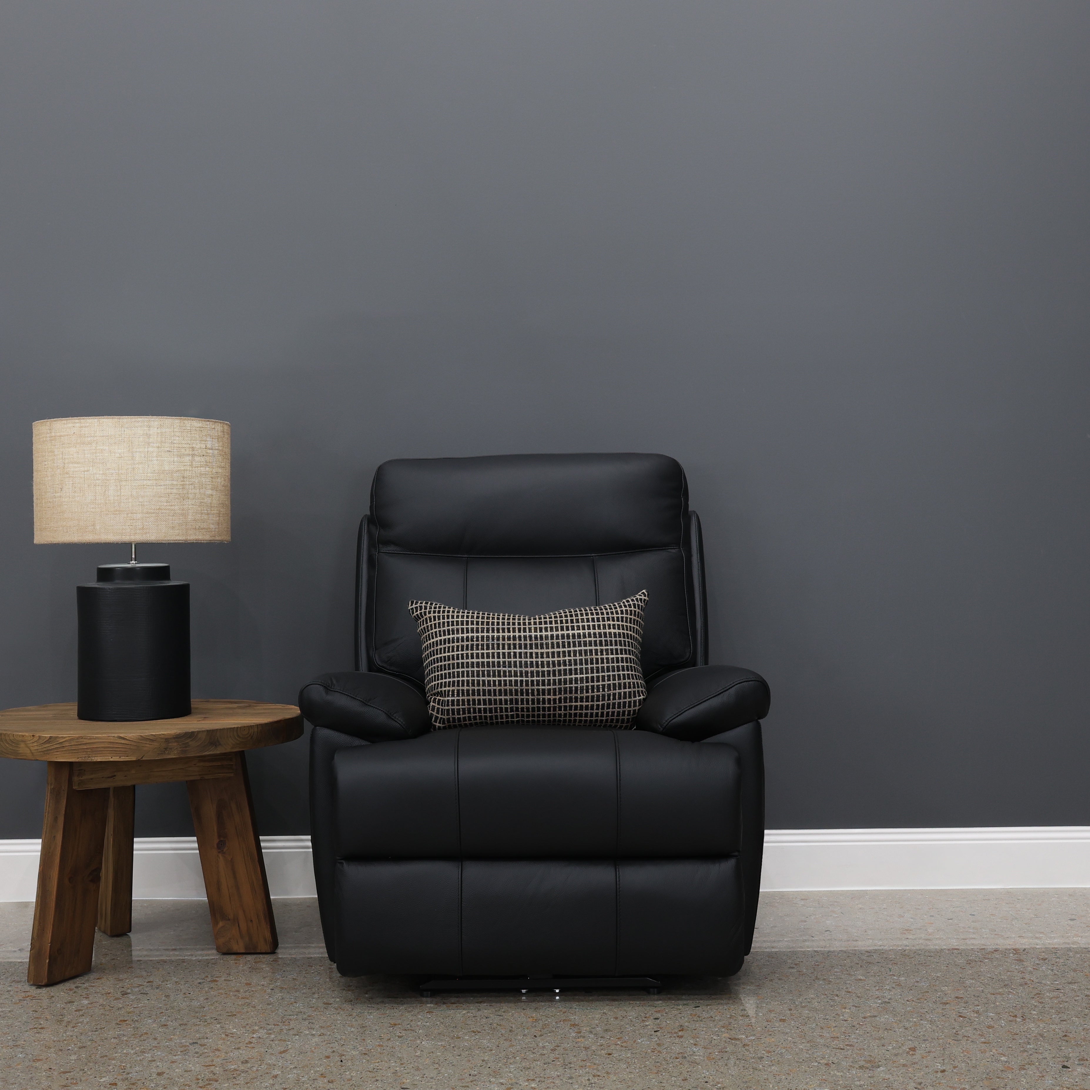 Seymour Electric Recliner - Black Leather