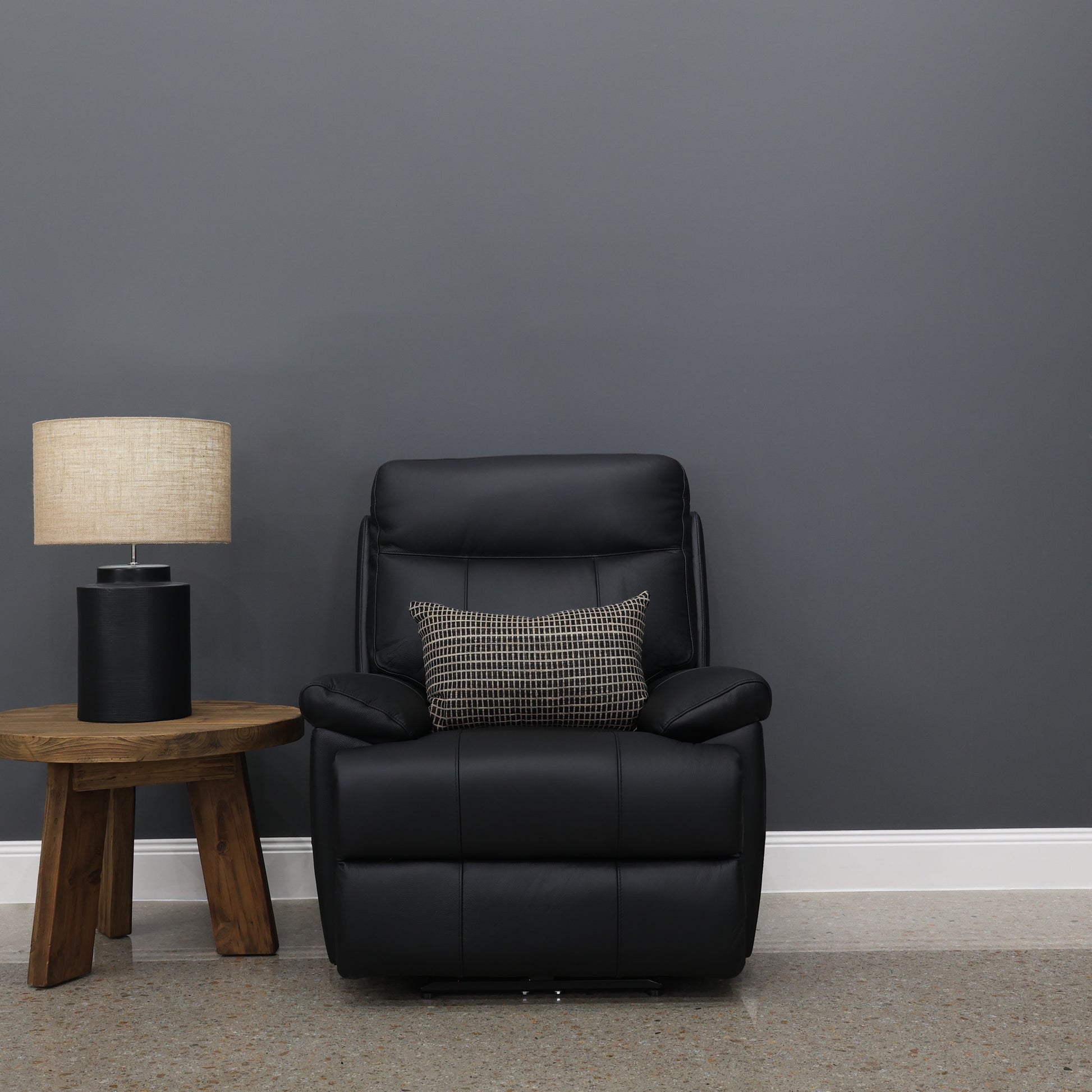 Seymour Electric Recliner - Black Leather