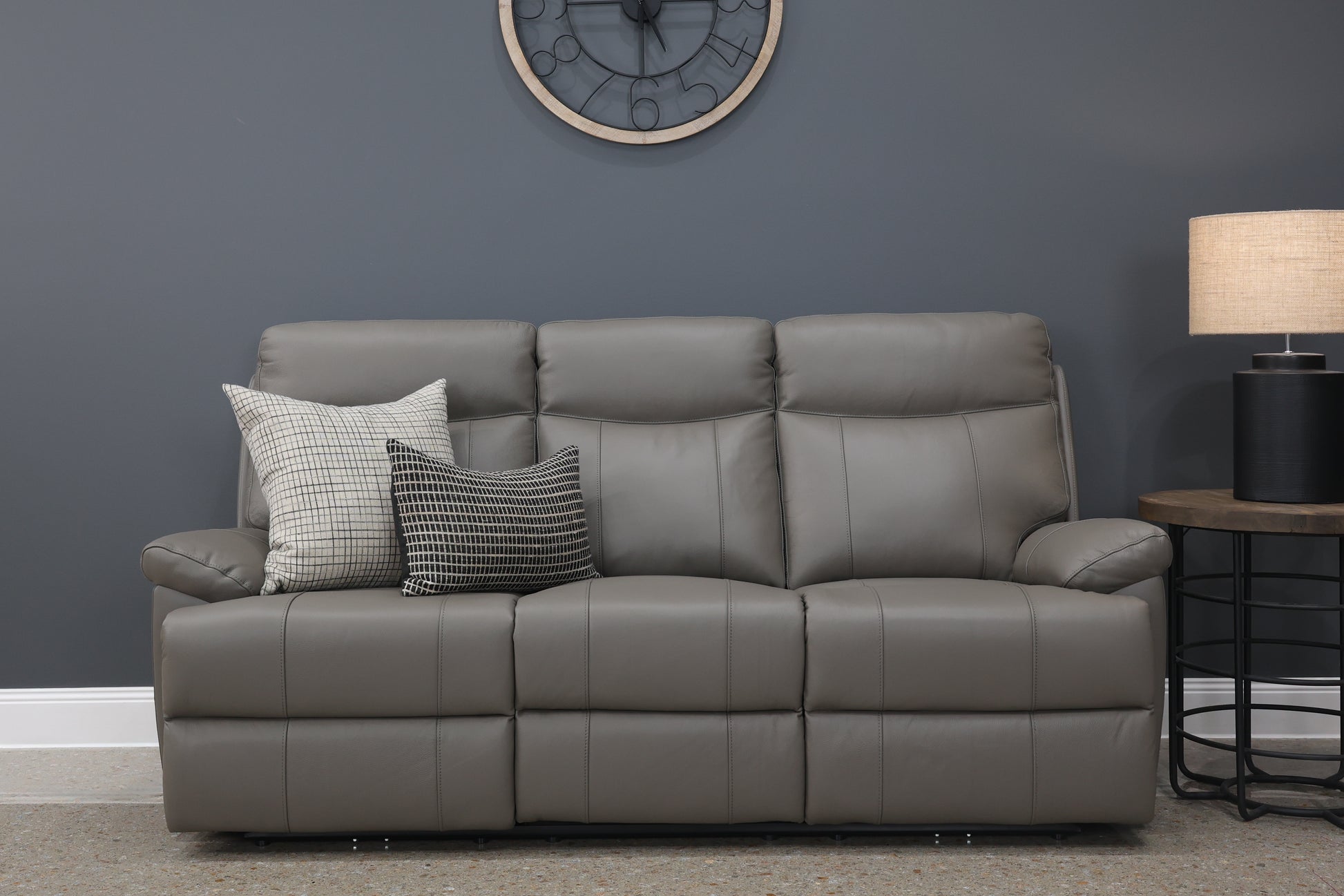 Seymour Electric 3 Seater Sofa - Mocha Leather