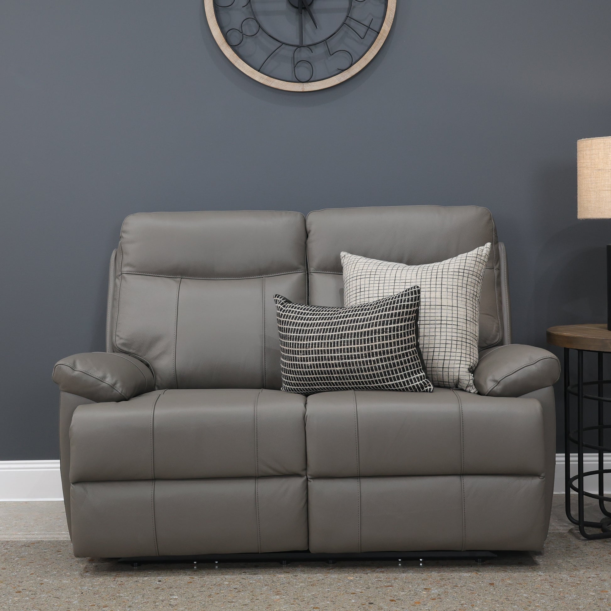Seymour Electric 2 Seater Loveseat - Mocha Leather