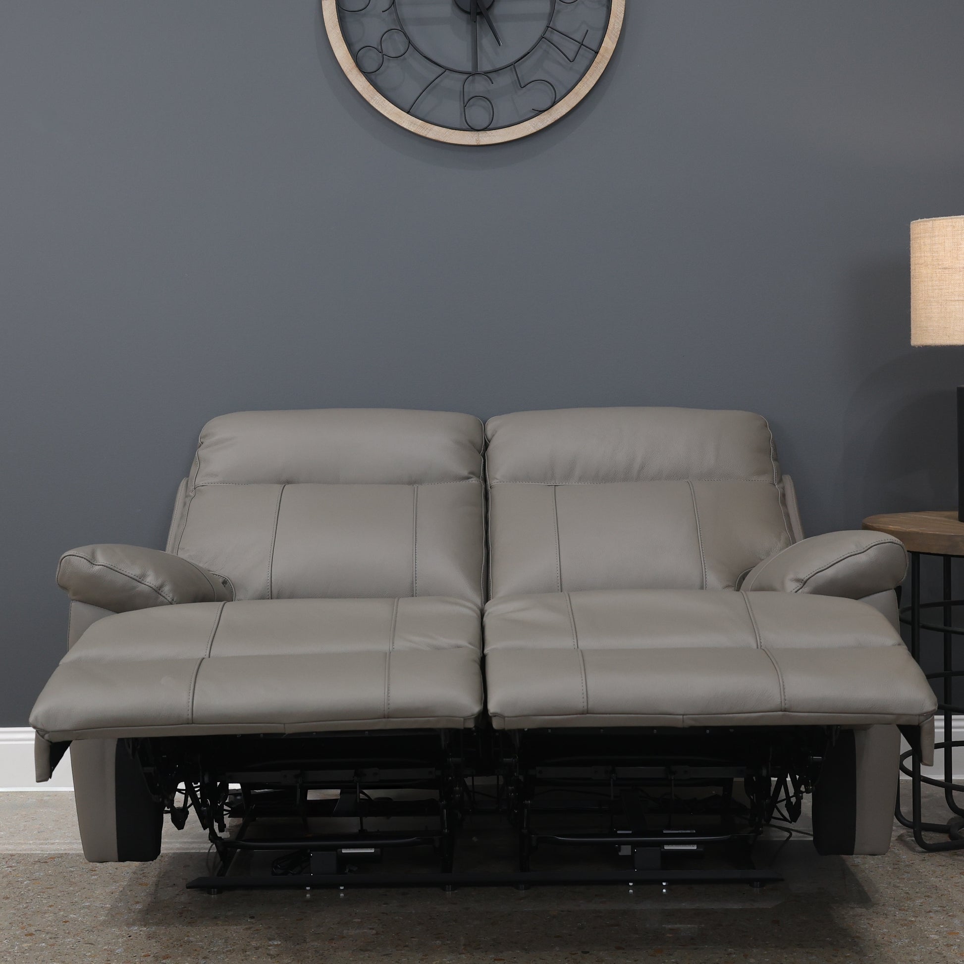 Seymour Electric 2 Seater Loveseat - Mocha Leather