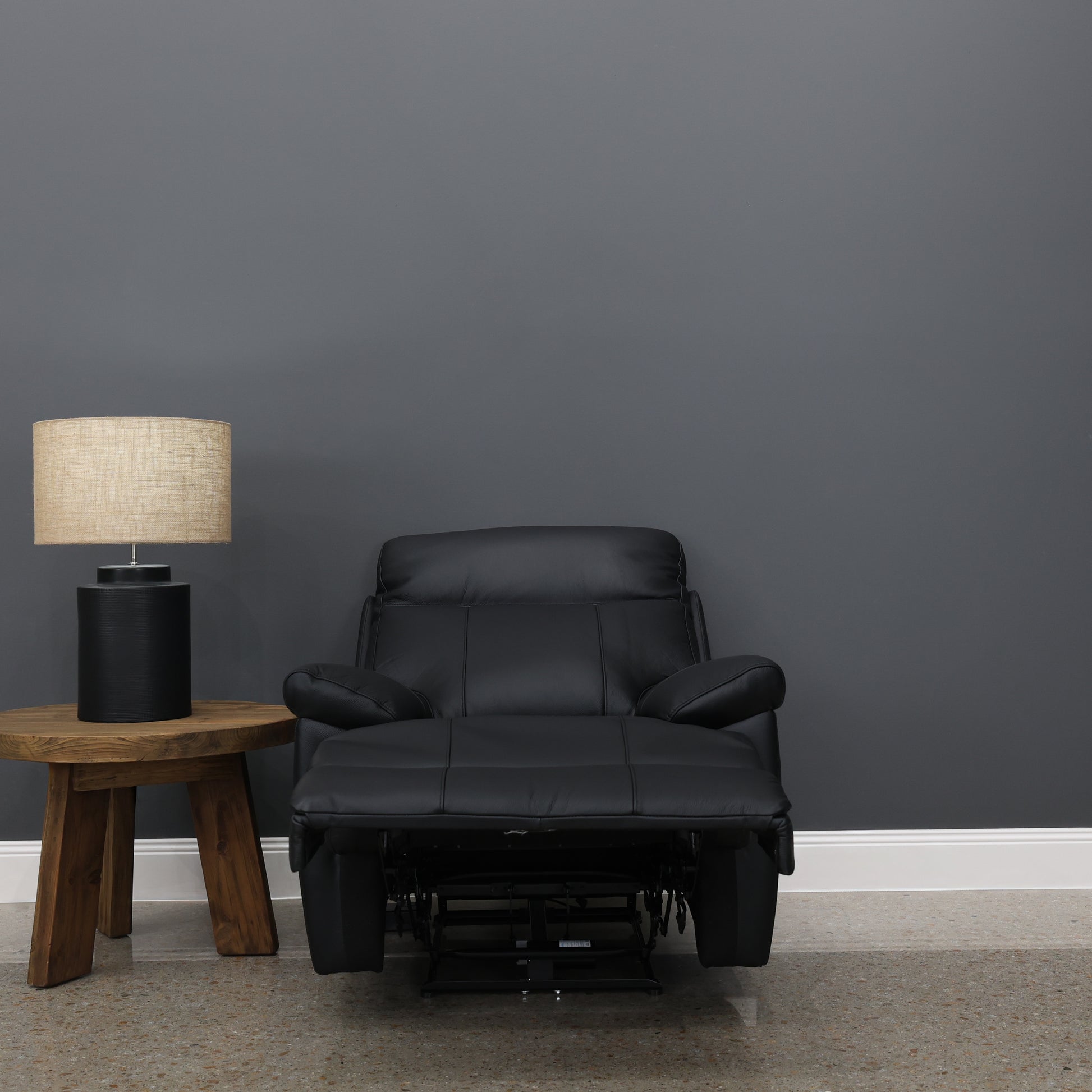 Seymour Electric Recliner - Black Leather