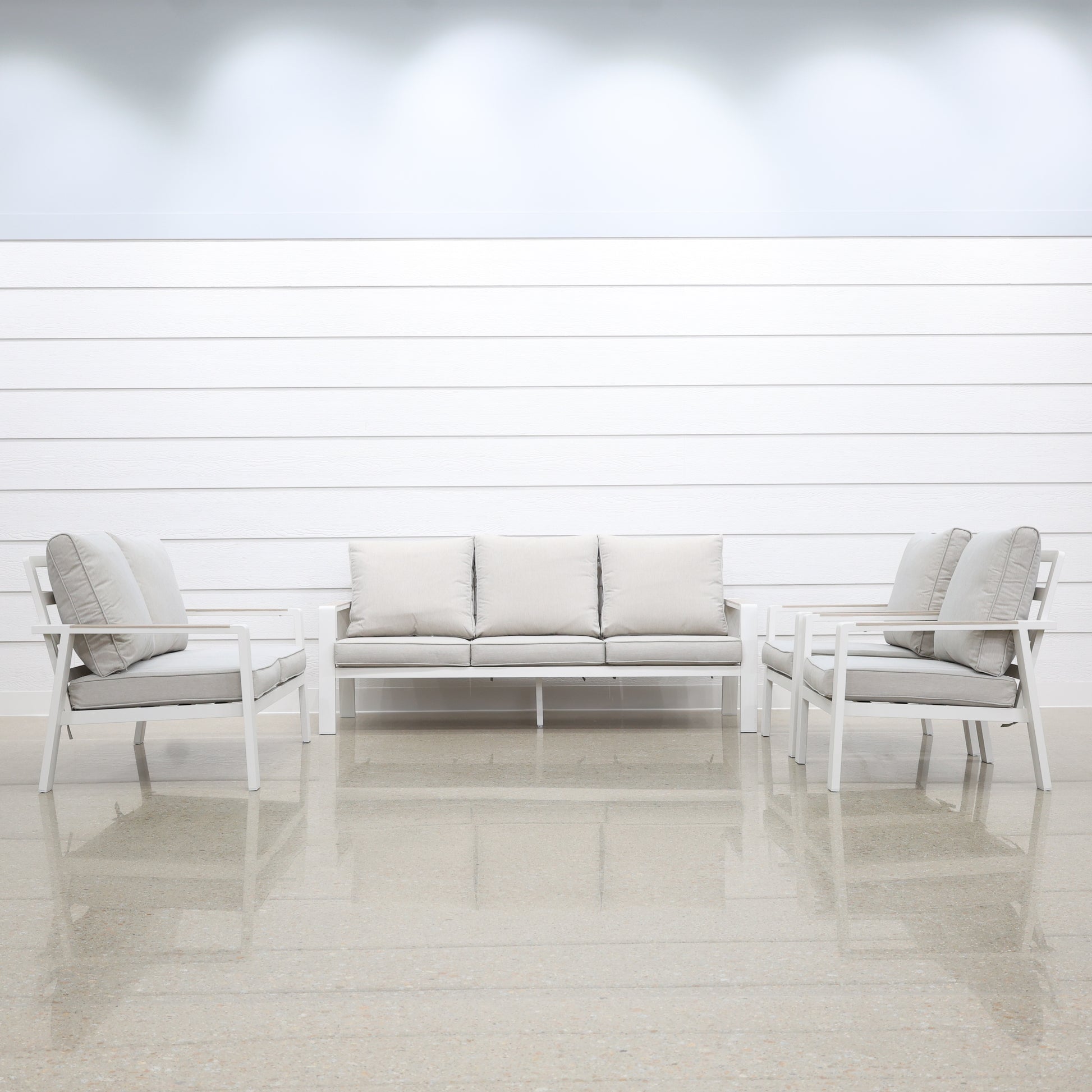 Byron 5 Piece Lounge Set - White