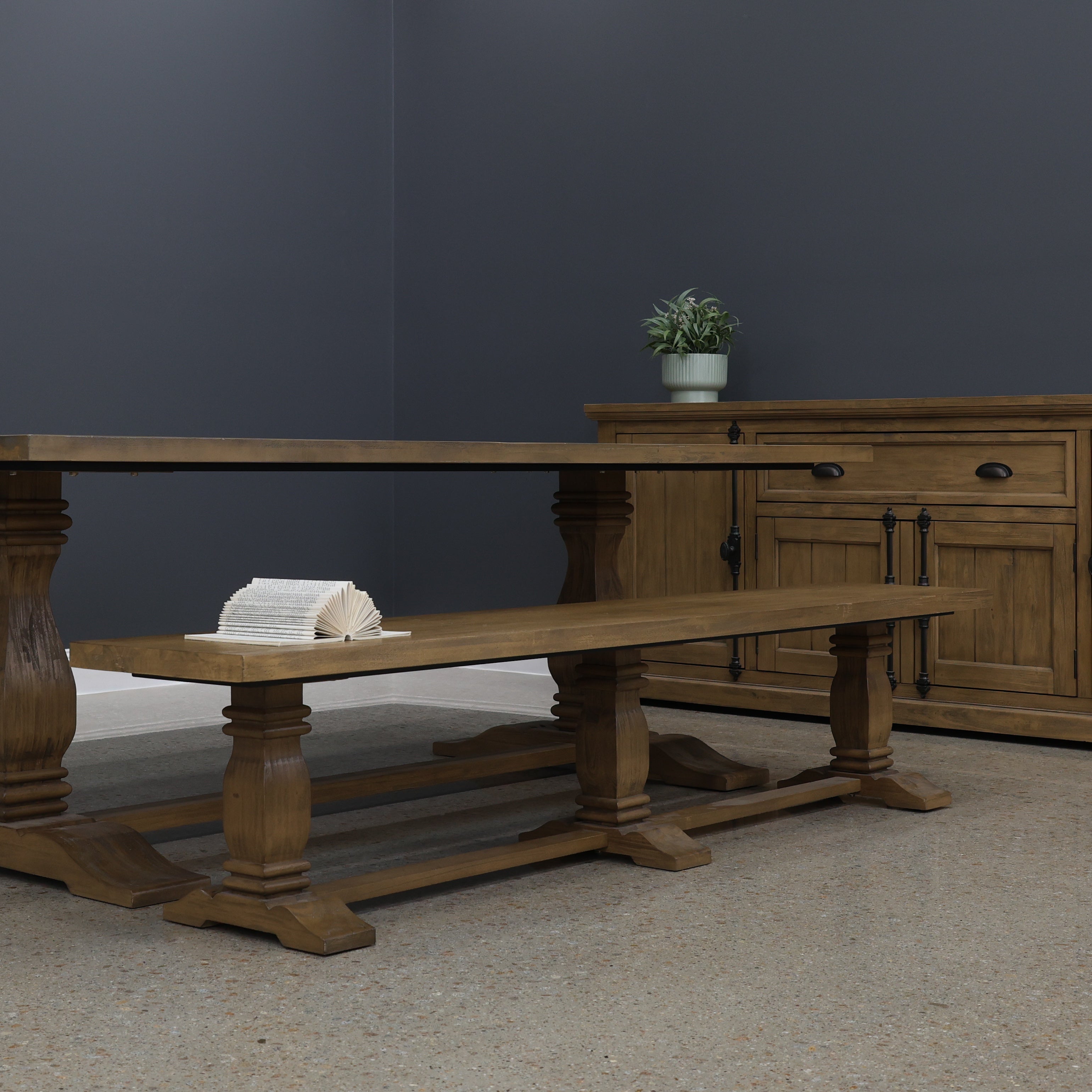 Macedon Pedestal Leg Bench Seat