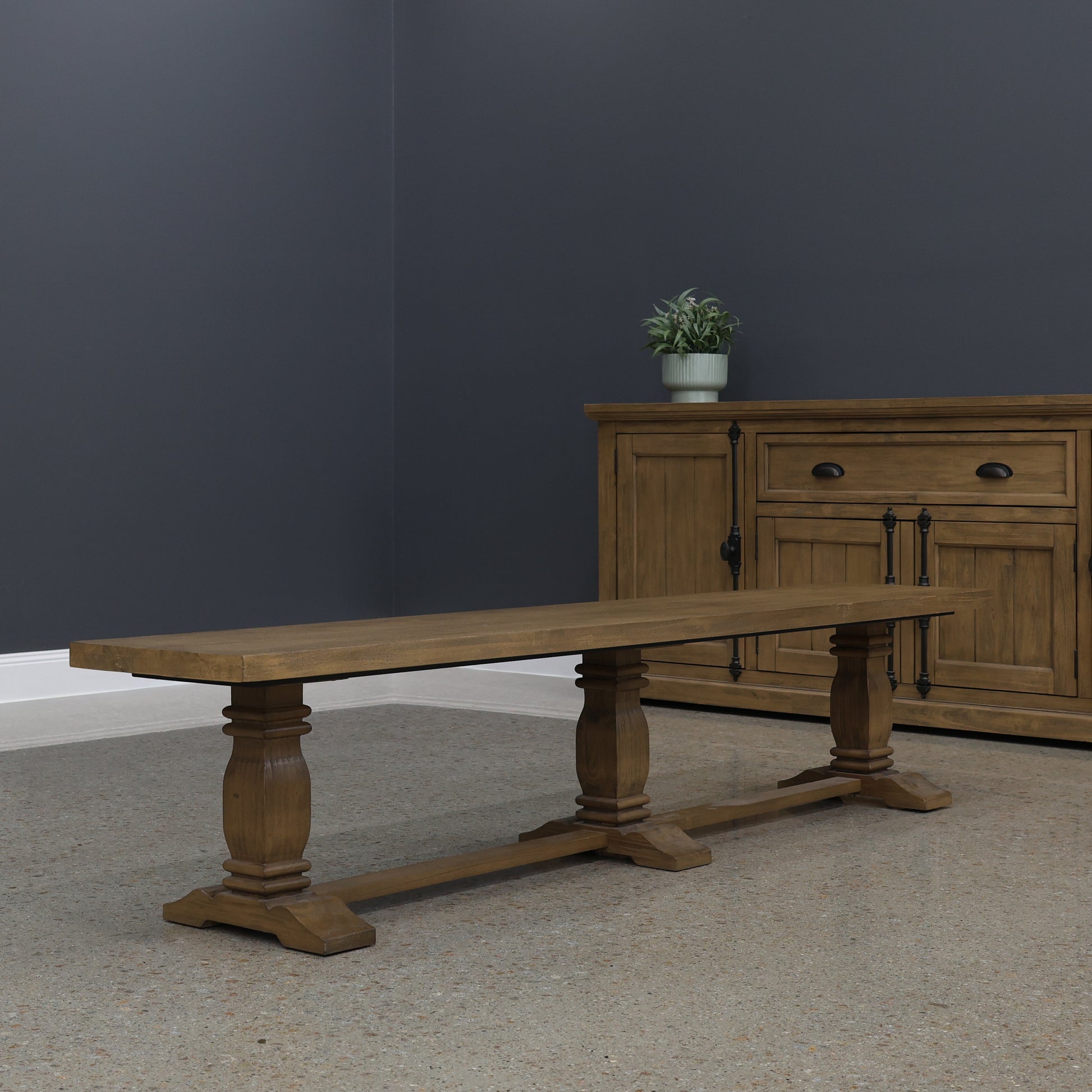 Macedon Pedestal Leg Bench Seat