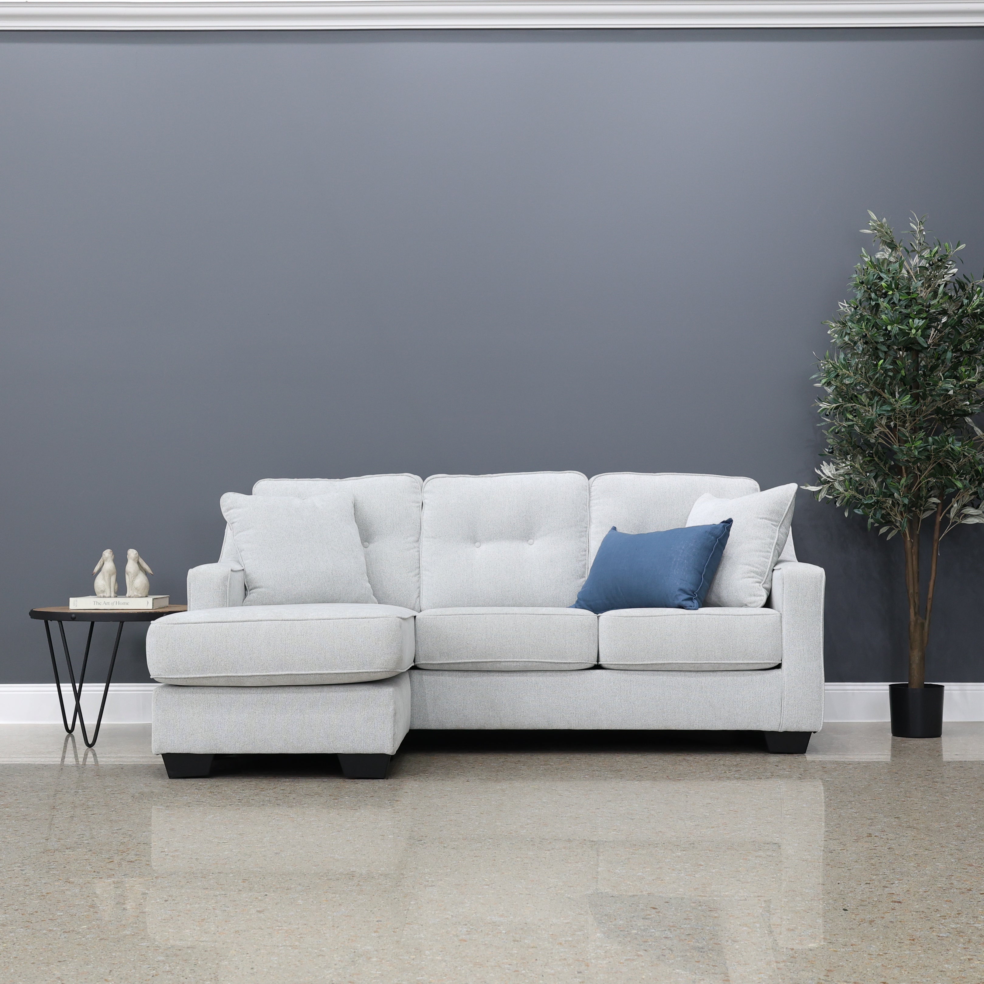Victoria Sofa Chaise - Light Grey