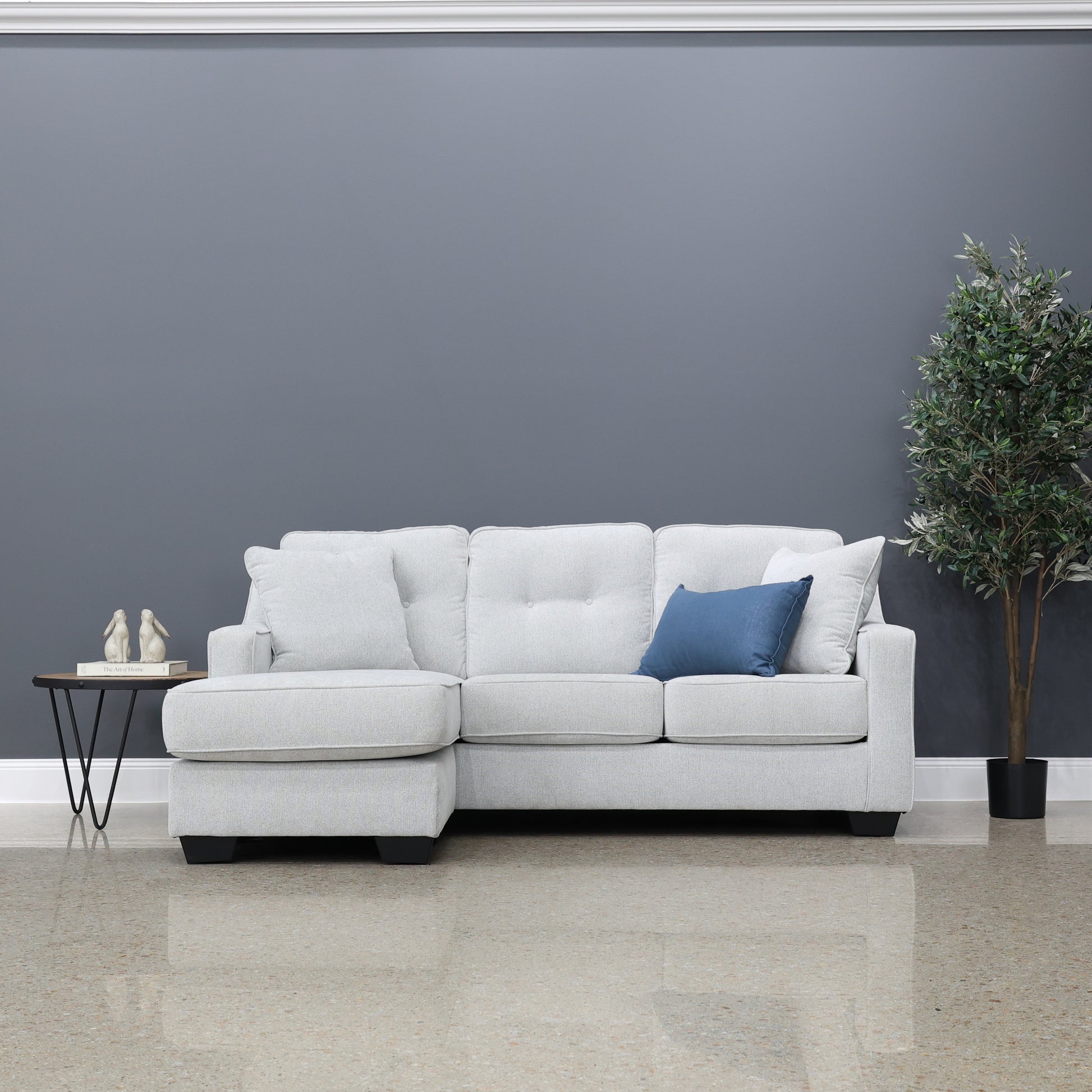 Victoria Sofa Chaise - Light Grey