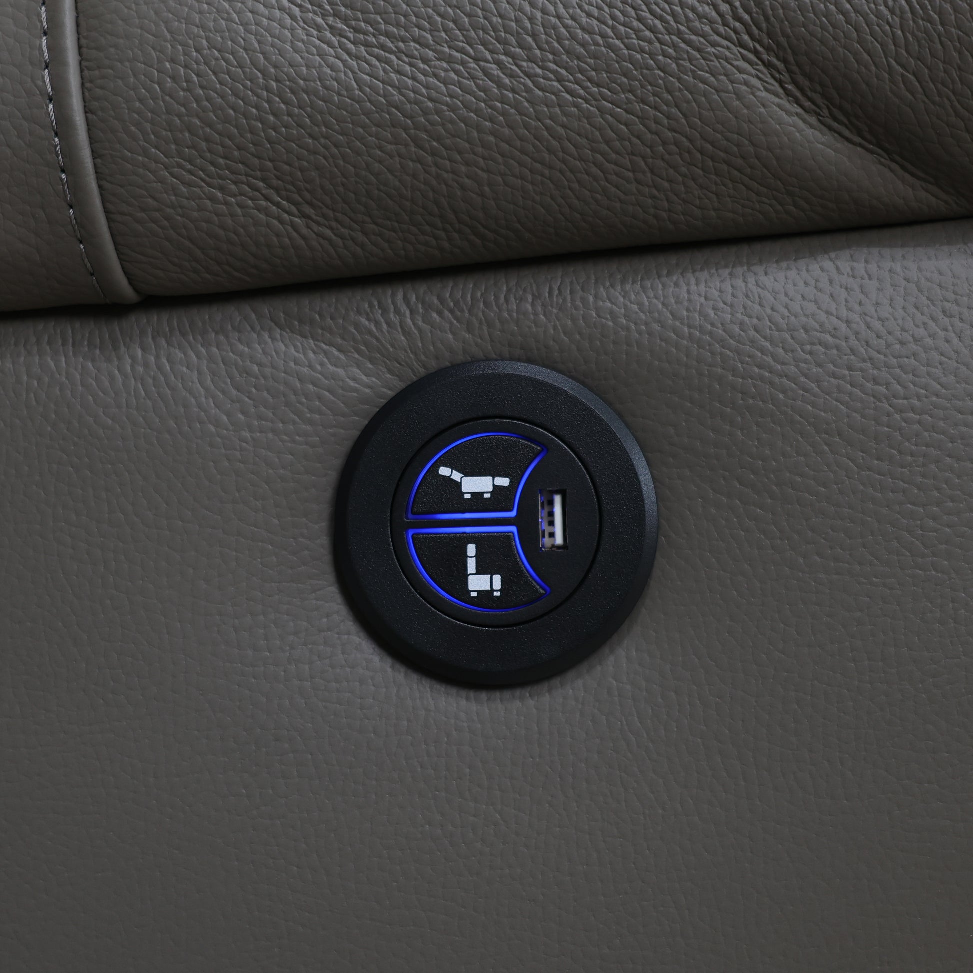 Seymour Electric 2 Seater Loveseat - Mocha Leather