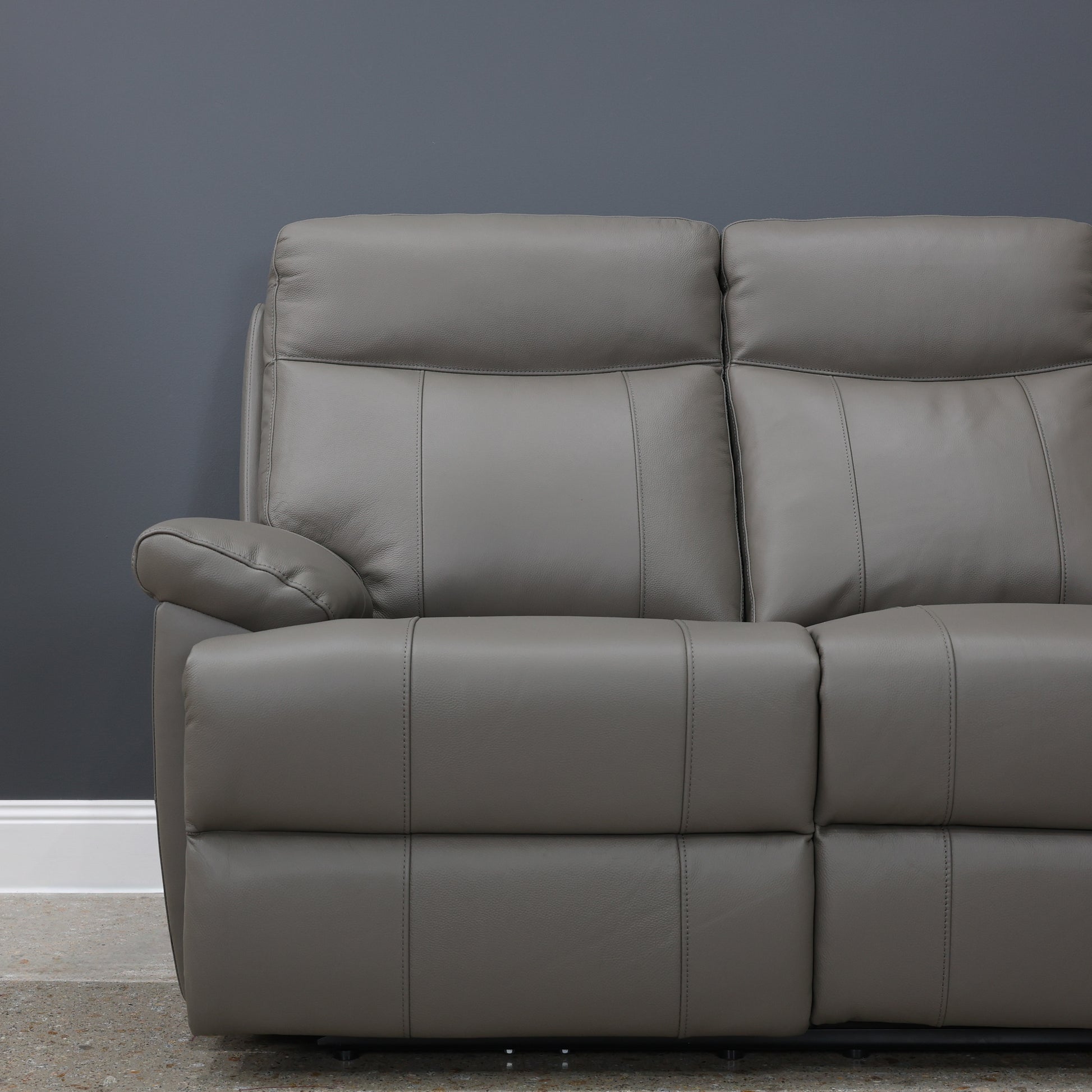 Seymour Electric 3 Seater Sofa - Mocha Leather