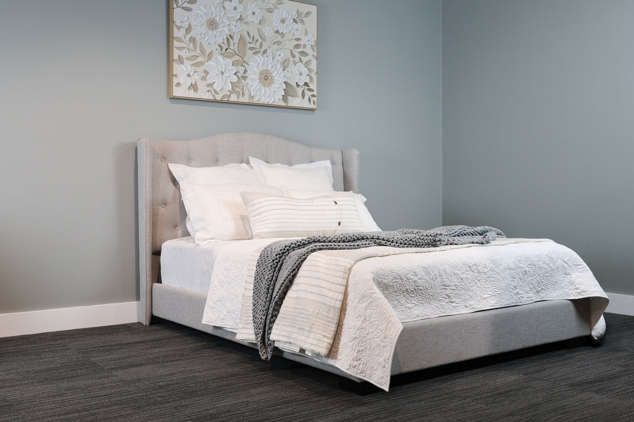 Memphis Bed Winged - Soft Grey