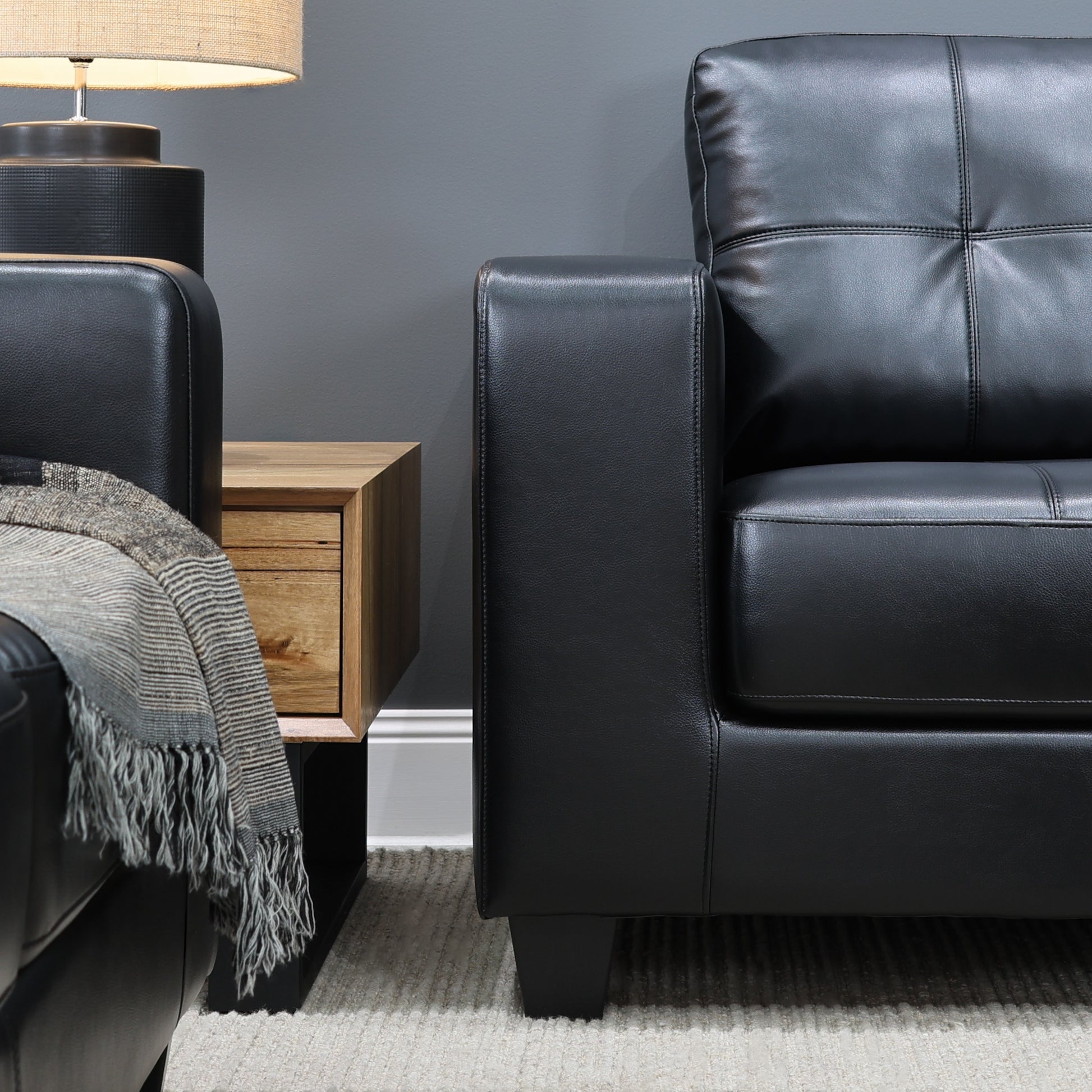 Casey 2 Seater Sofa - Black