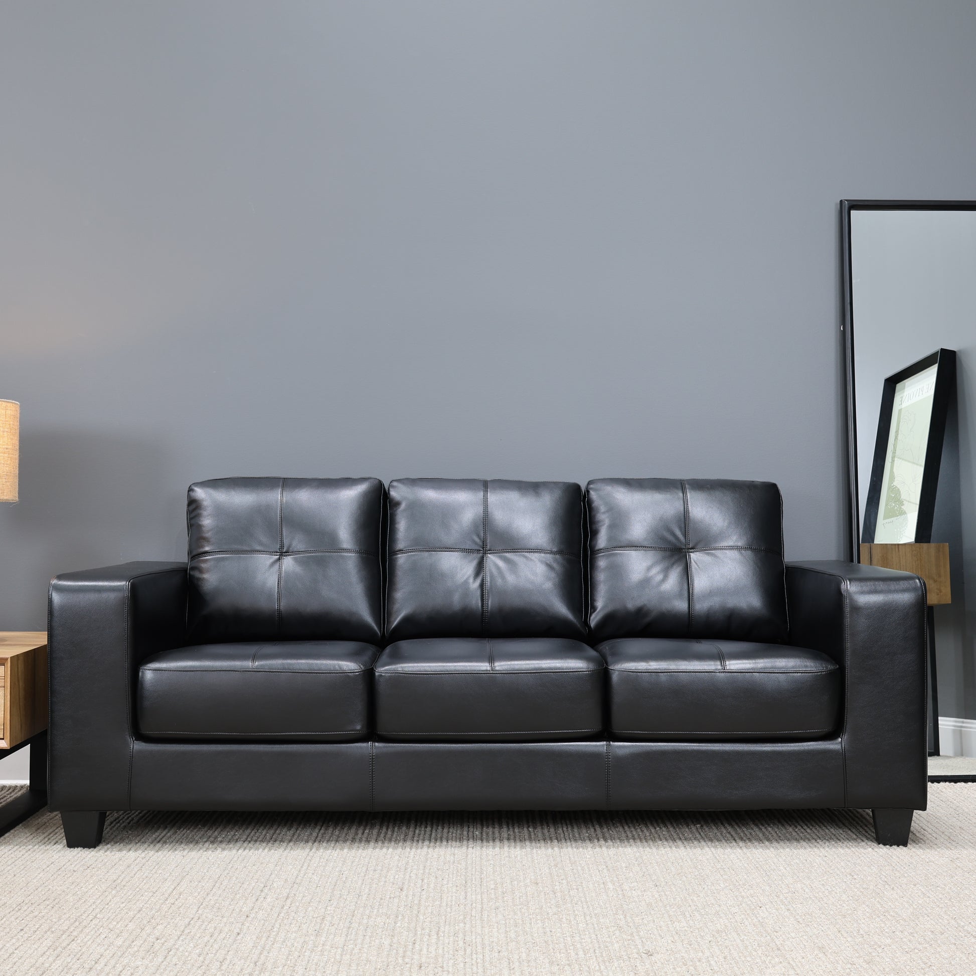 Casey 3 Seater Sofa - Black