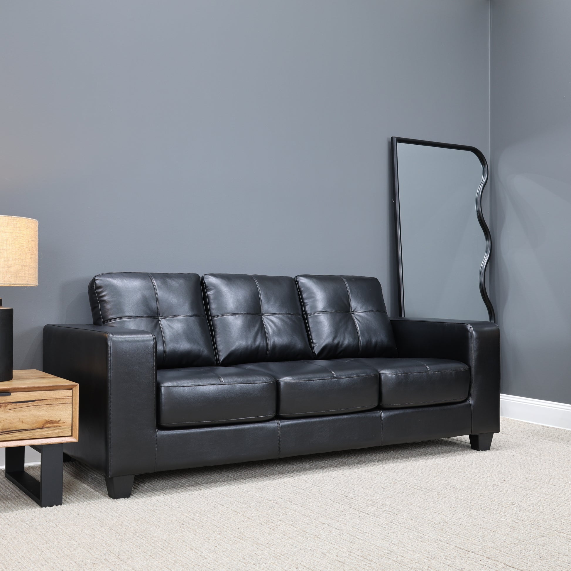 Casey 3 Seater Sofa - Black