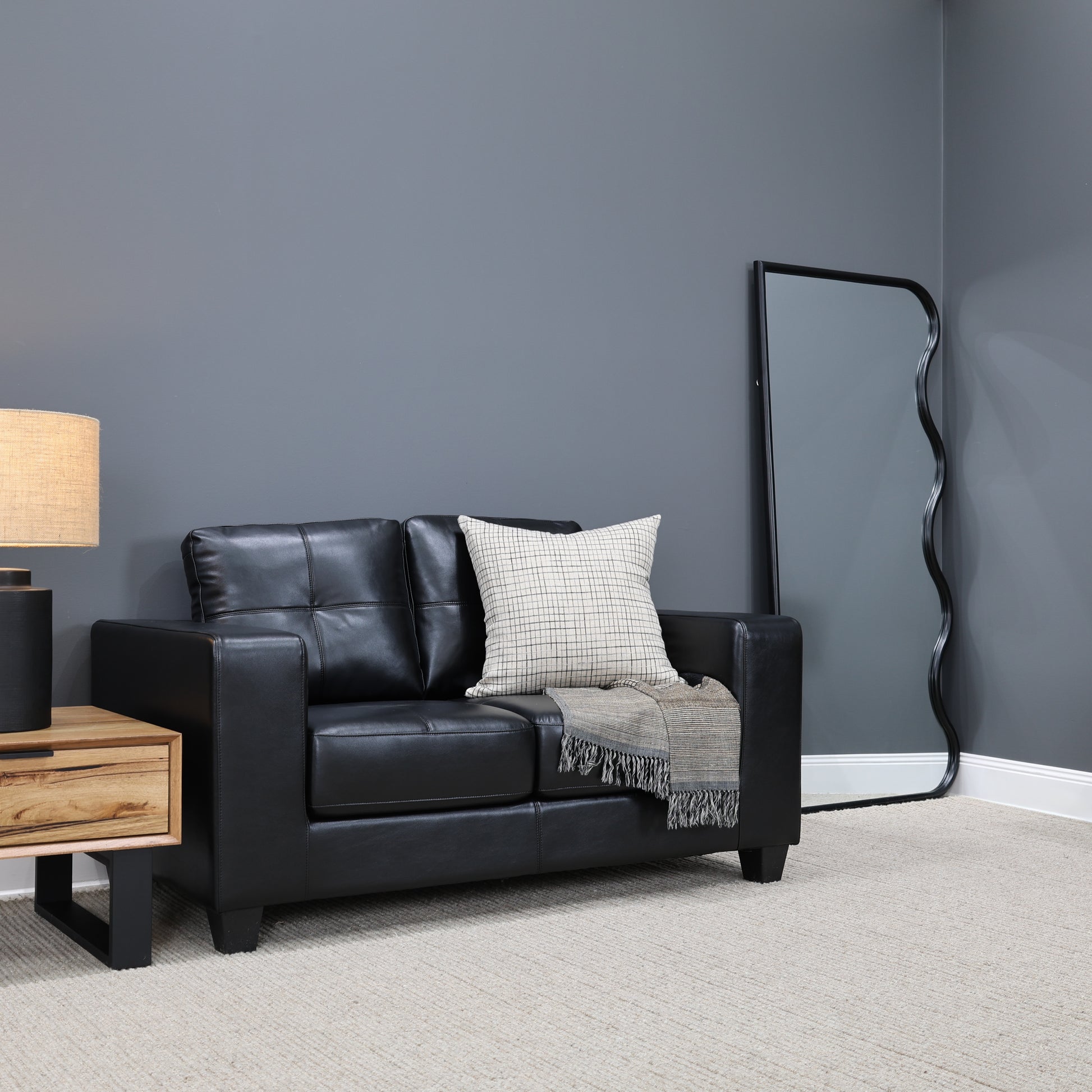 Casey 2 Seater Sofa - Black