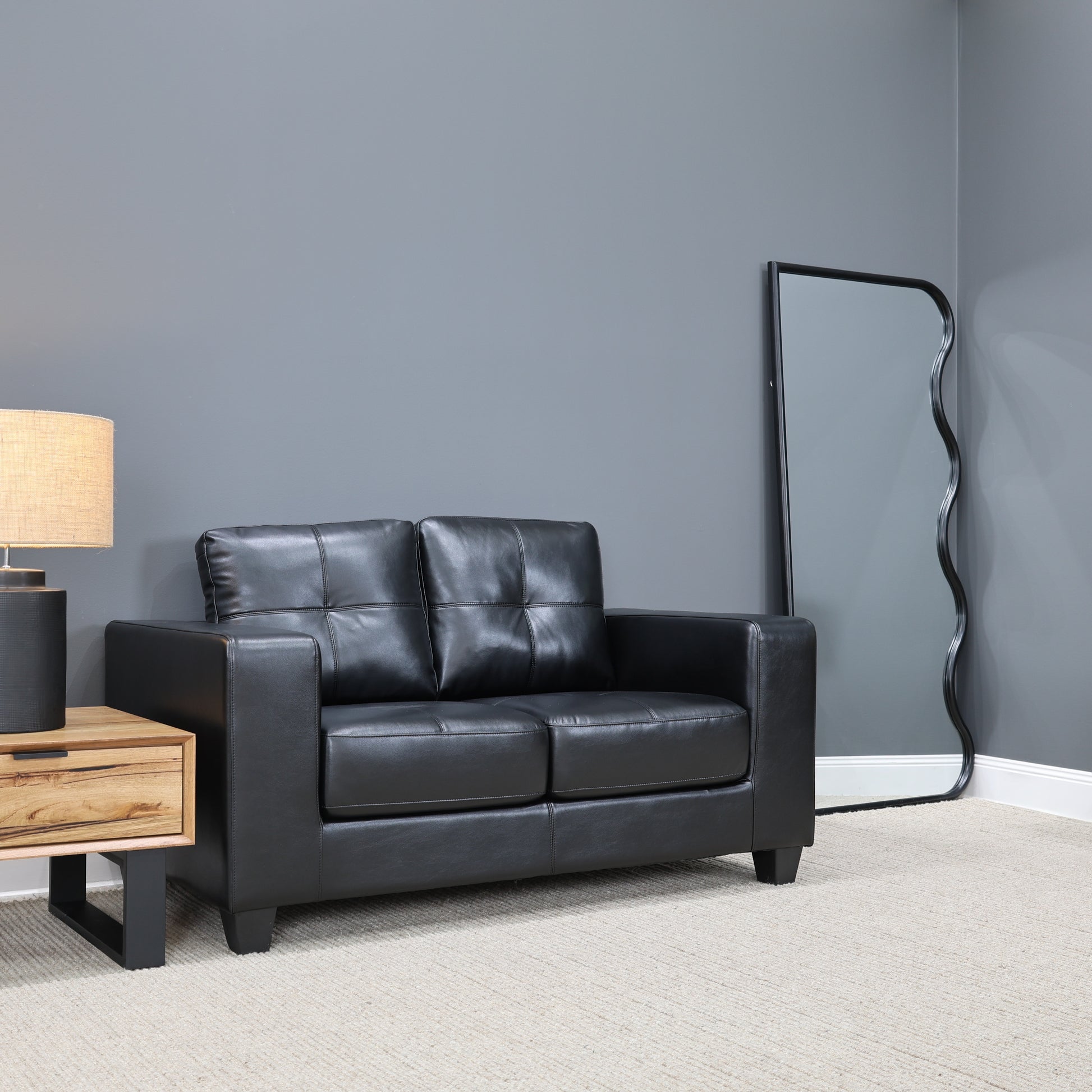 Casey 2 Seater Sofa - Black