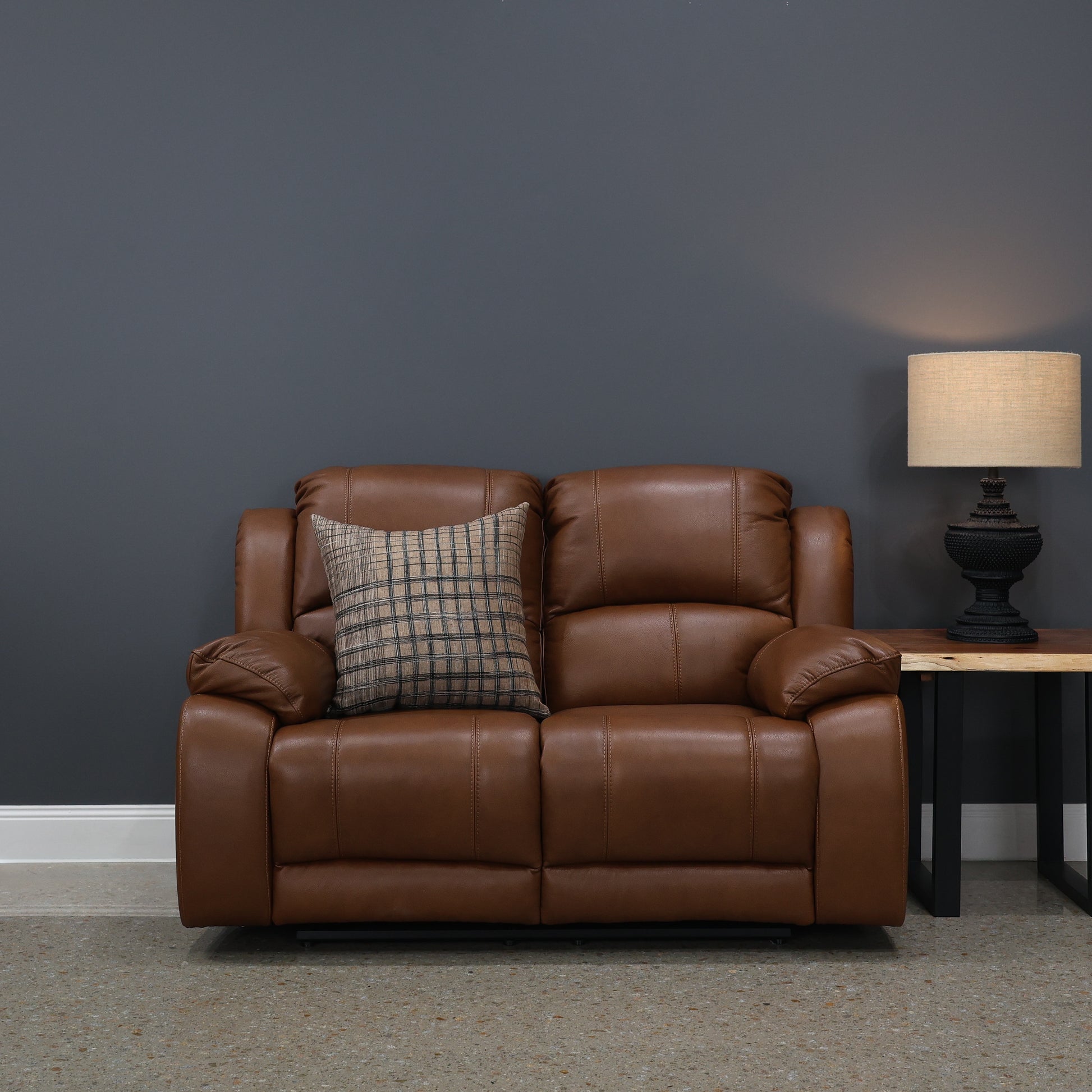 Bendigo Manual Reclining Loveseat - Tan Leather