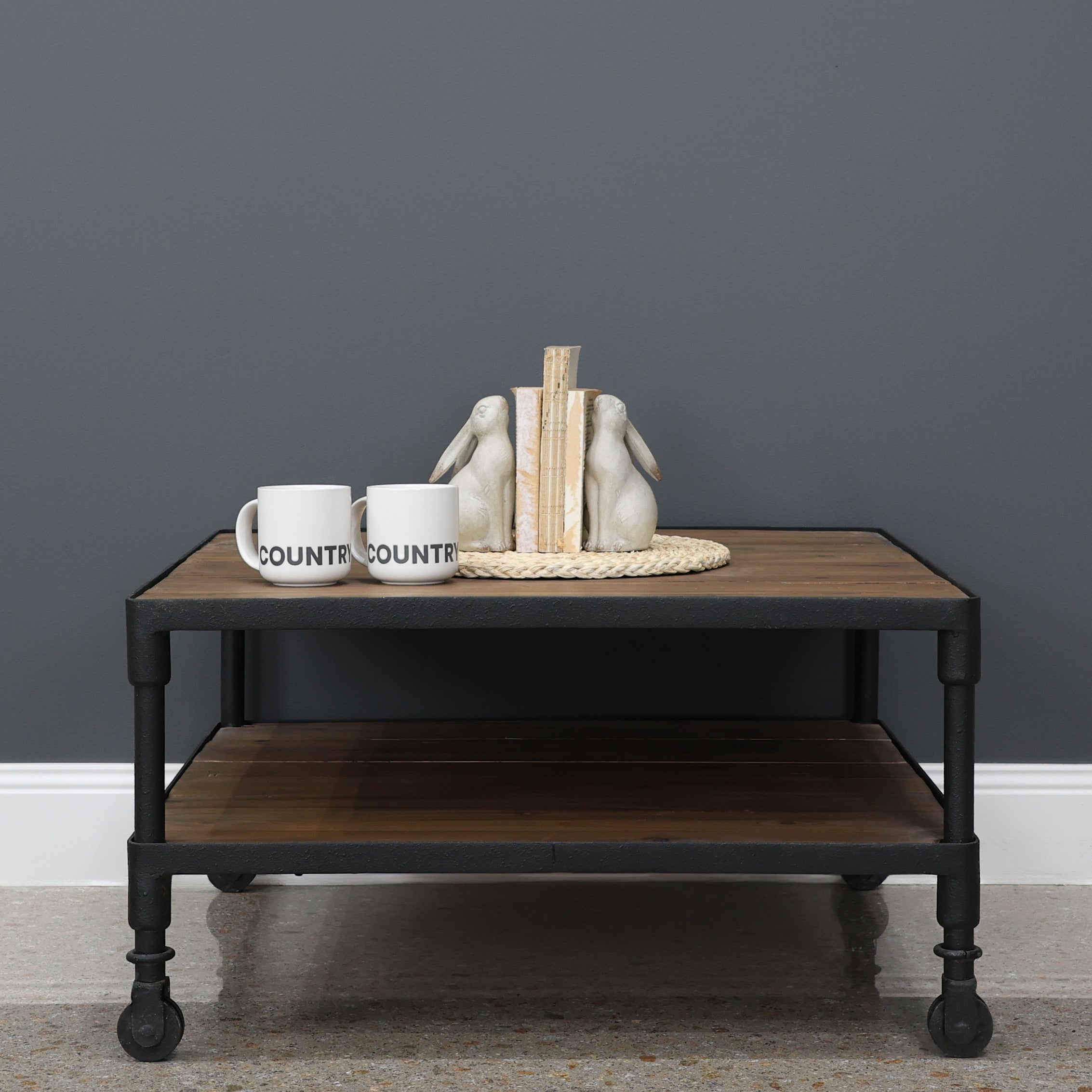 Elliot Square Coffee Table on Wheels