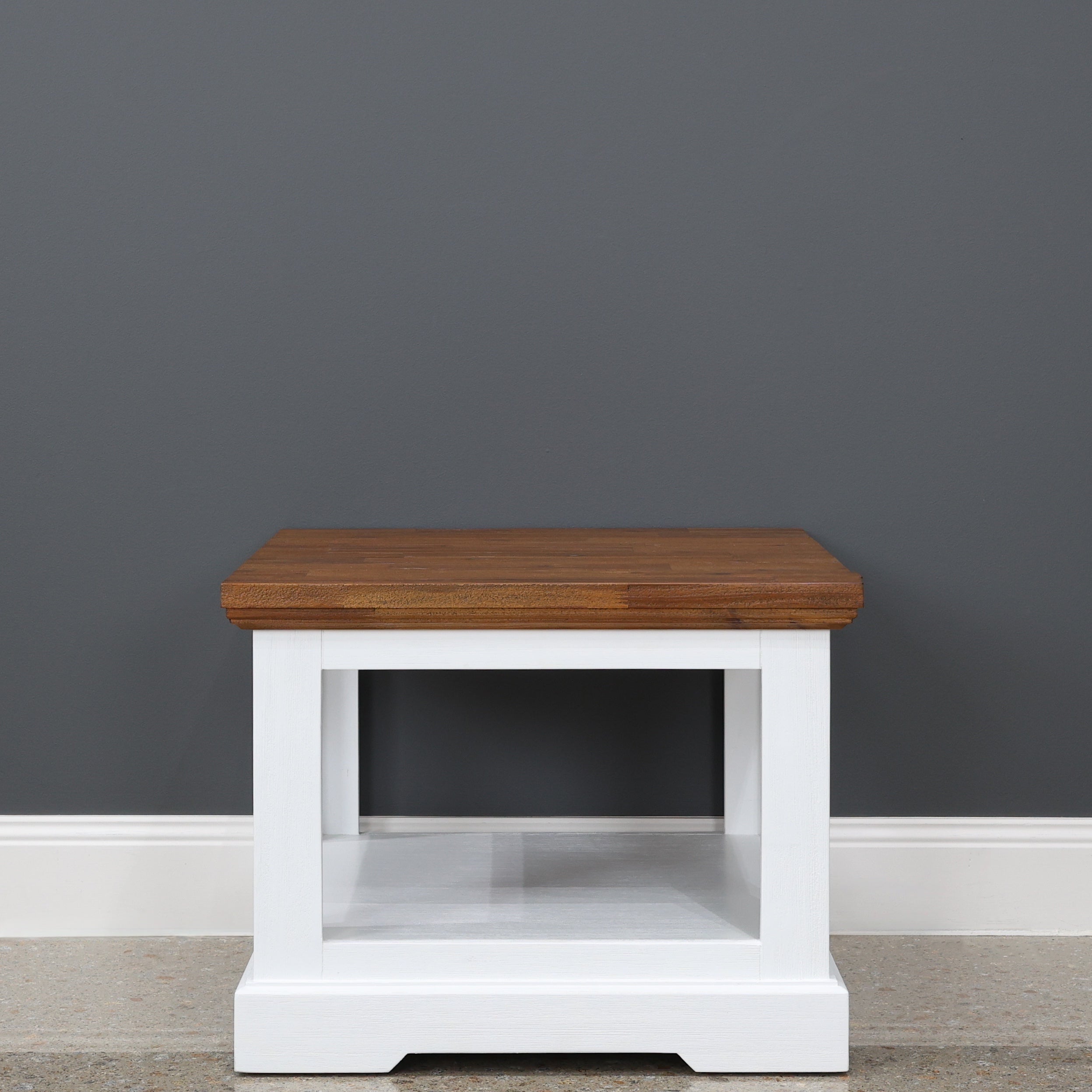 Provedore Two Tone Lamp Table w/ Shelf