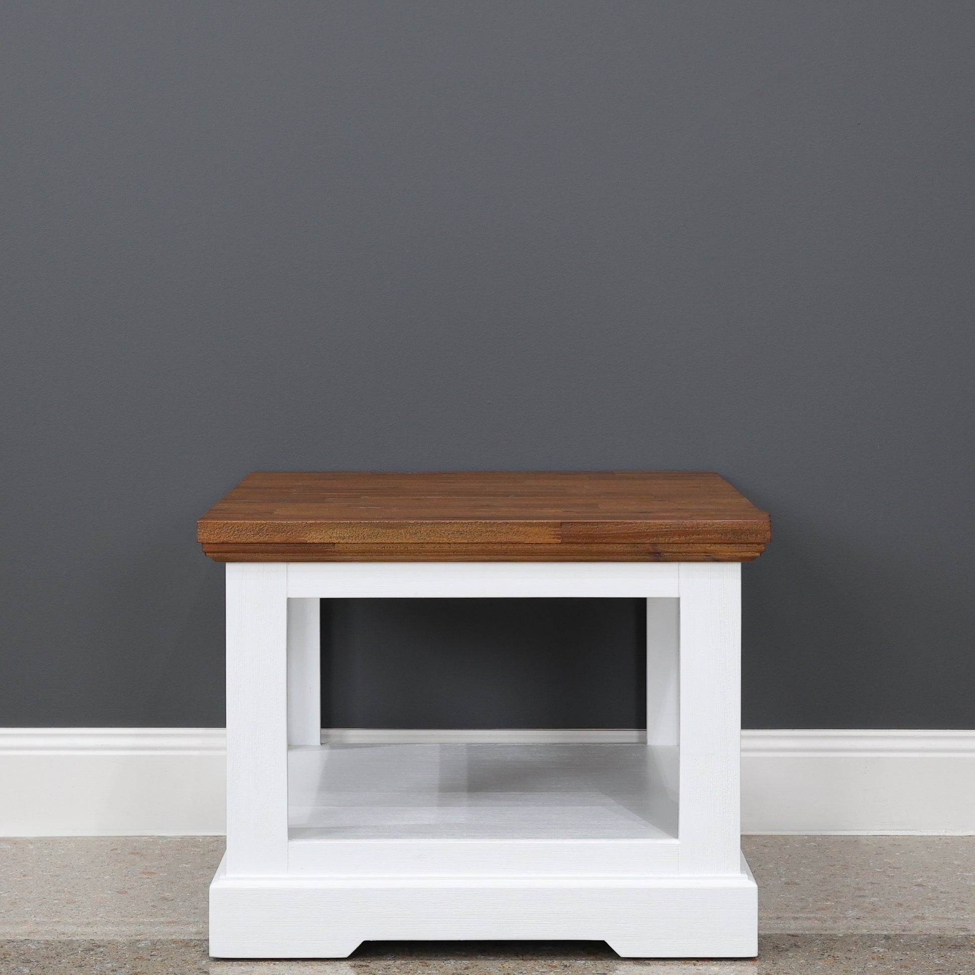 Provedore Two Tone Lamp Table w/ Shelf