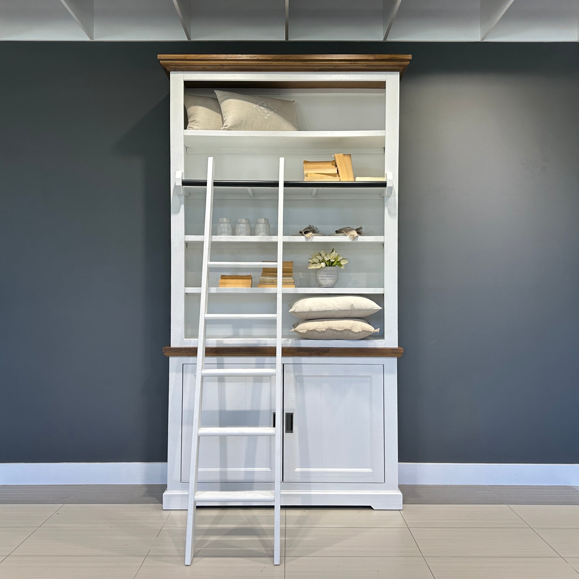 Provedore Two Tone Library Small w/ Decorative Ladder