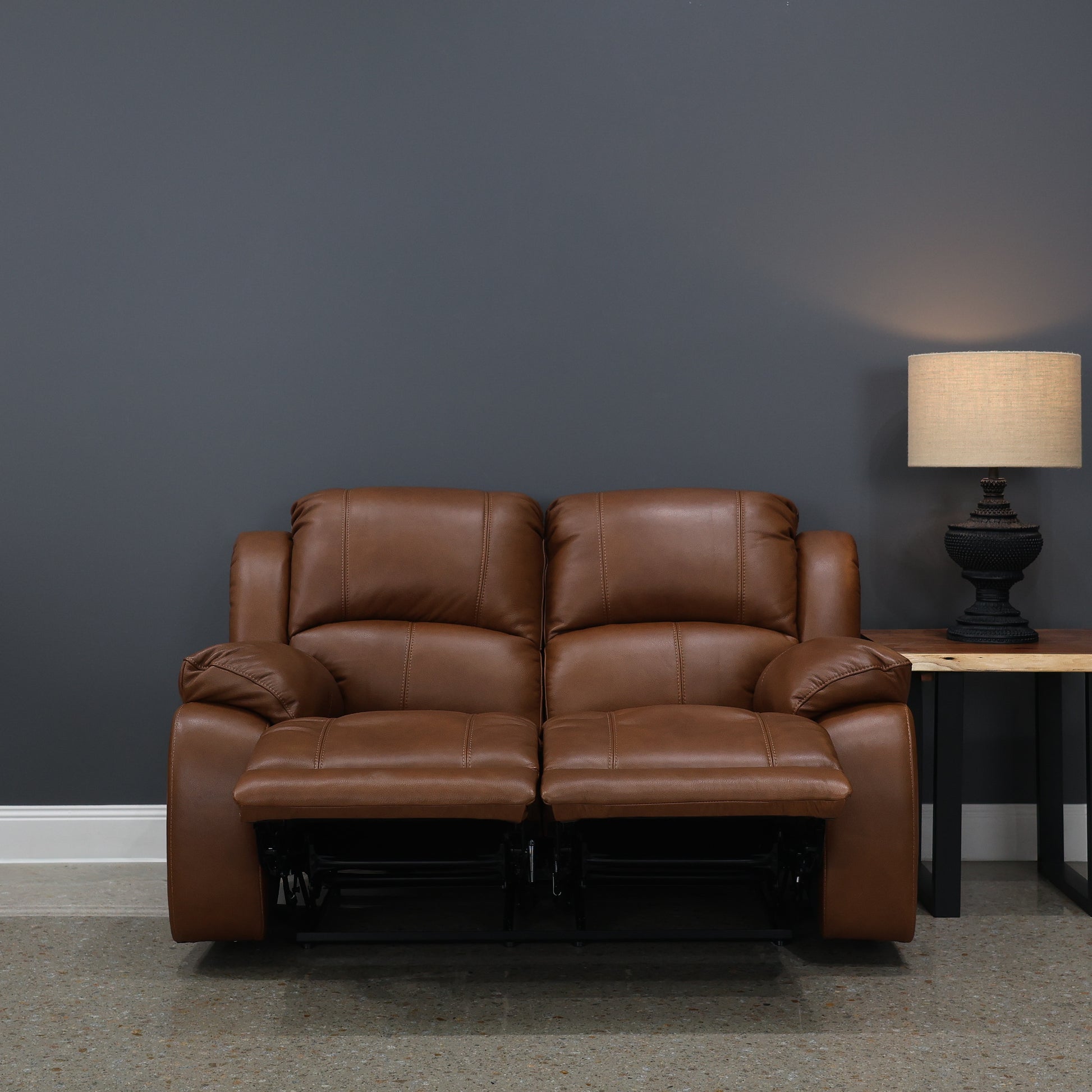 Bendigo Manual Reclining Loveseat - Tan Leather