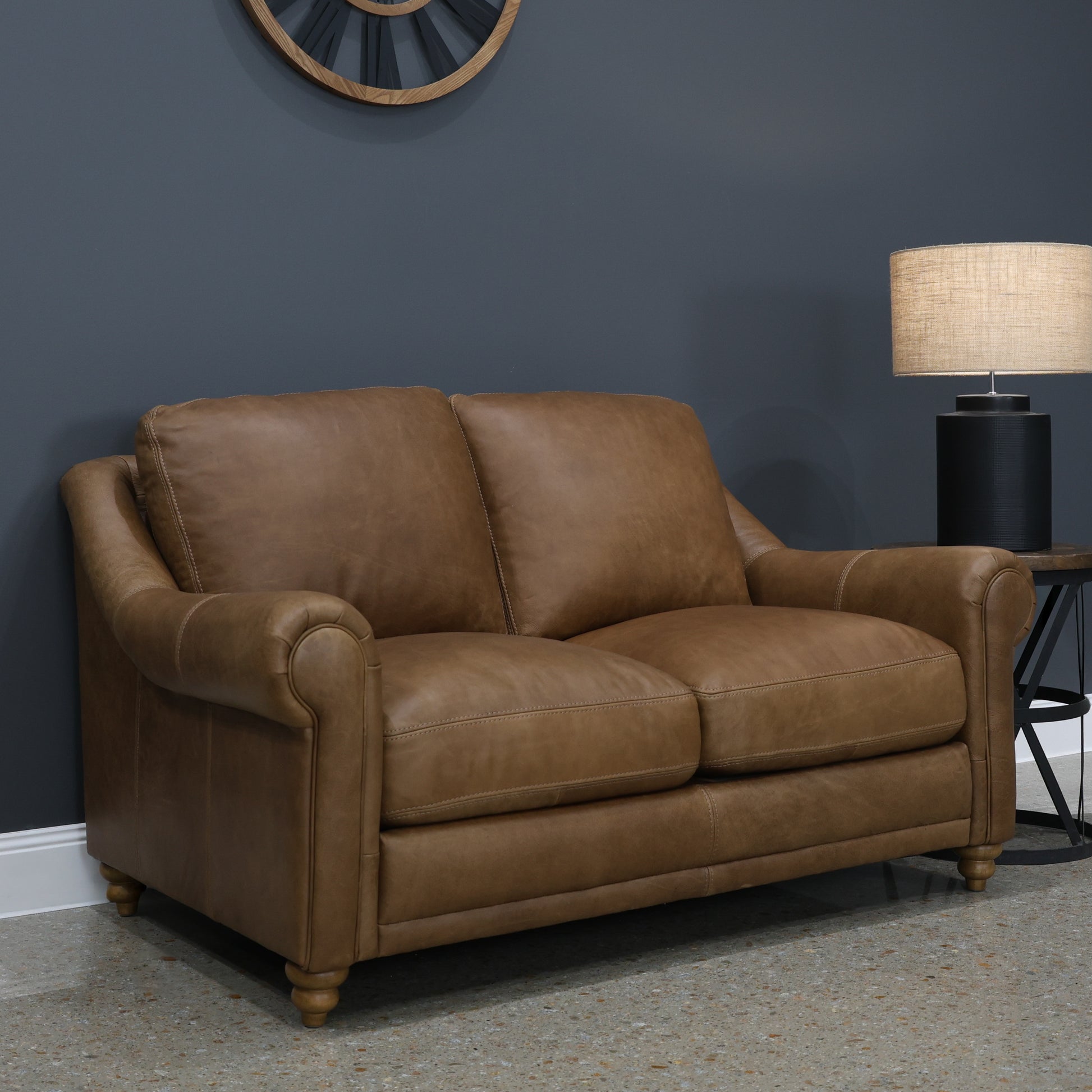 Canterbury Loveseat - Tan Leather