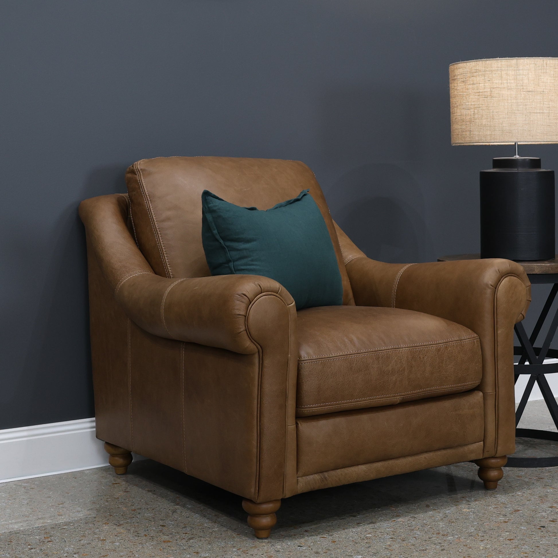 Canterbury Armchair - Tan Leather