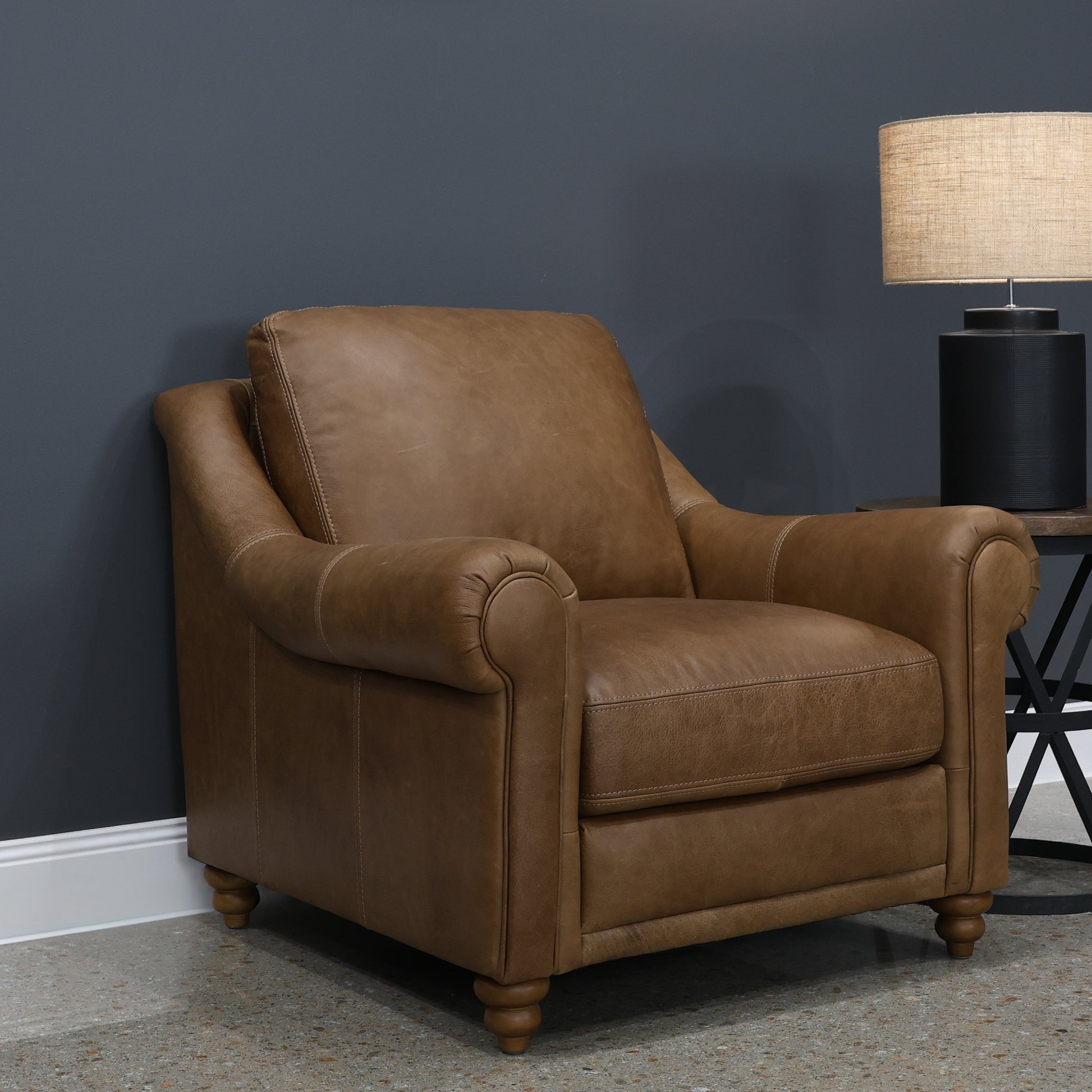 Canterbury Armchair - Tan Leather