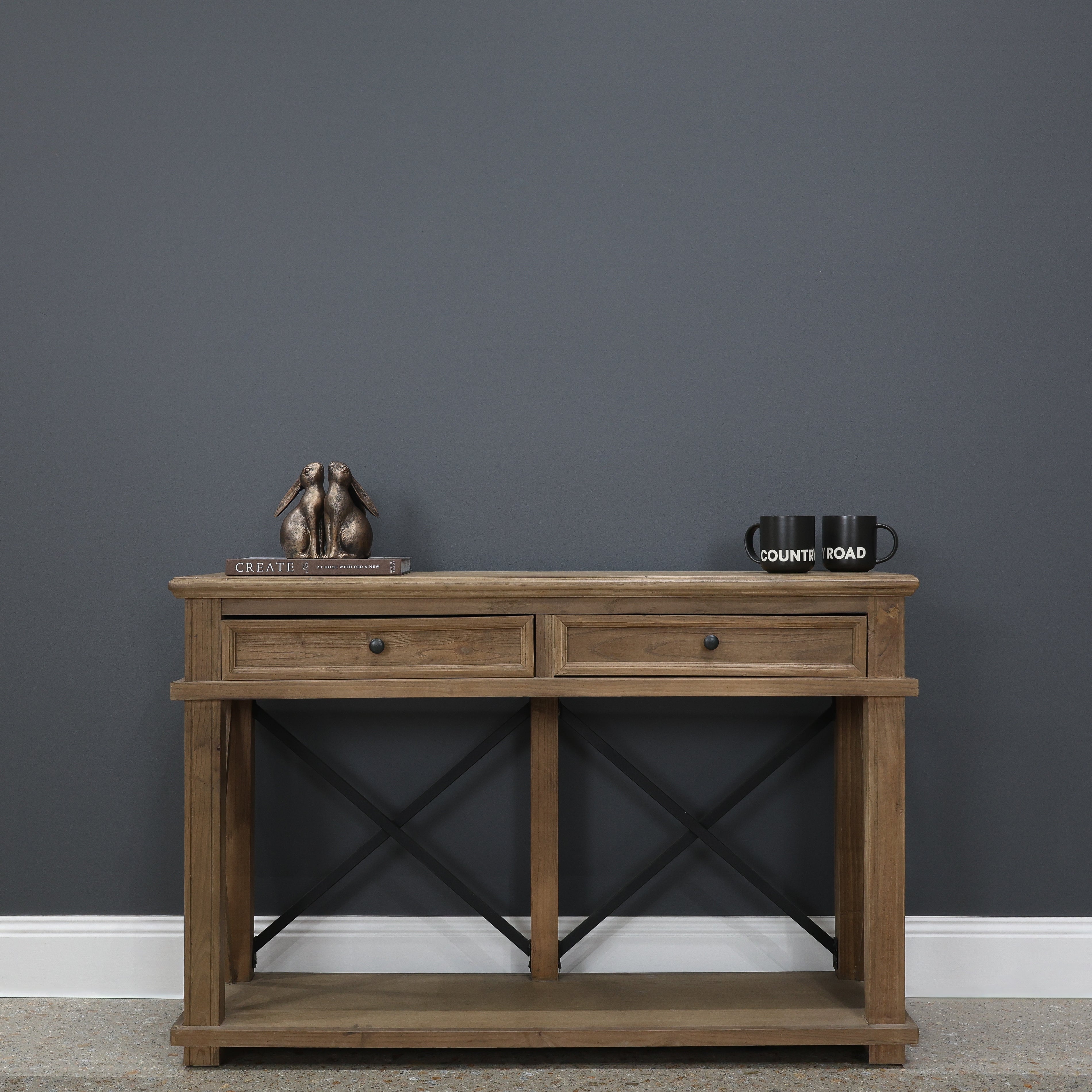 Cross Roads 2 Drawers Console