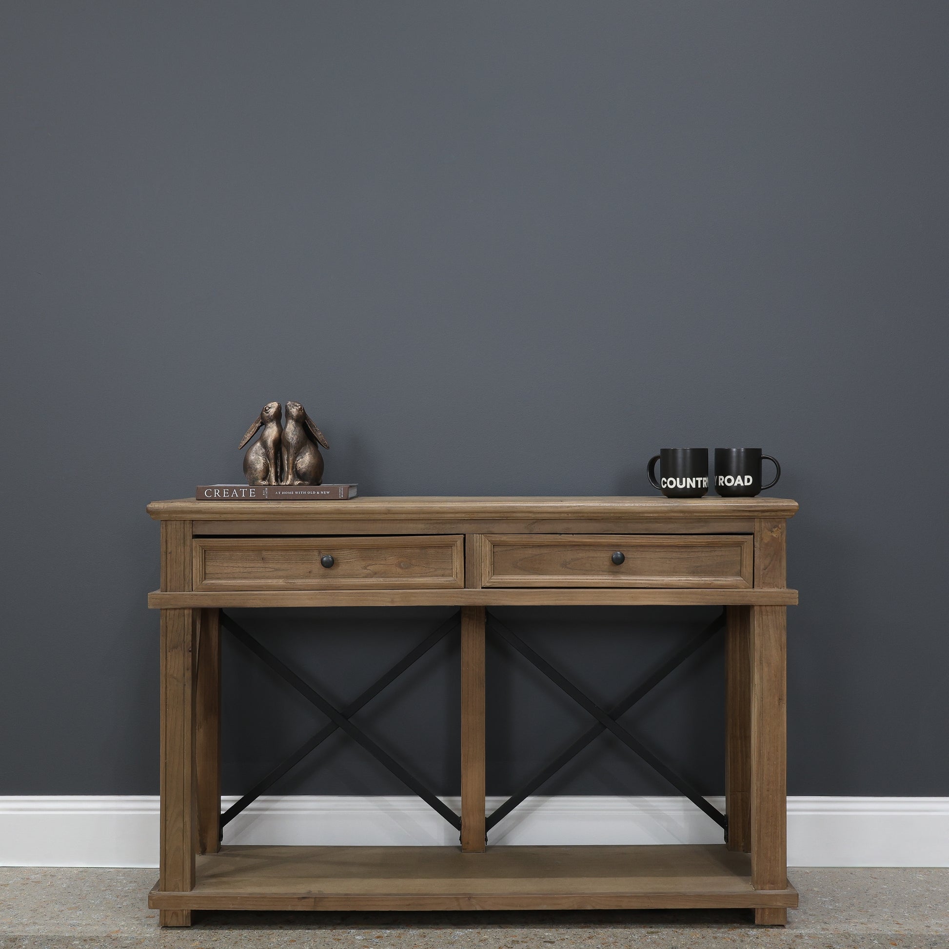 Cross Roads 2 Drawers Console