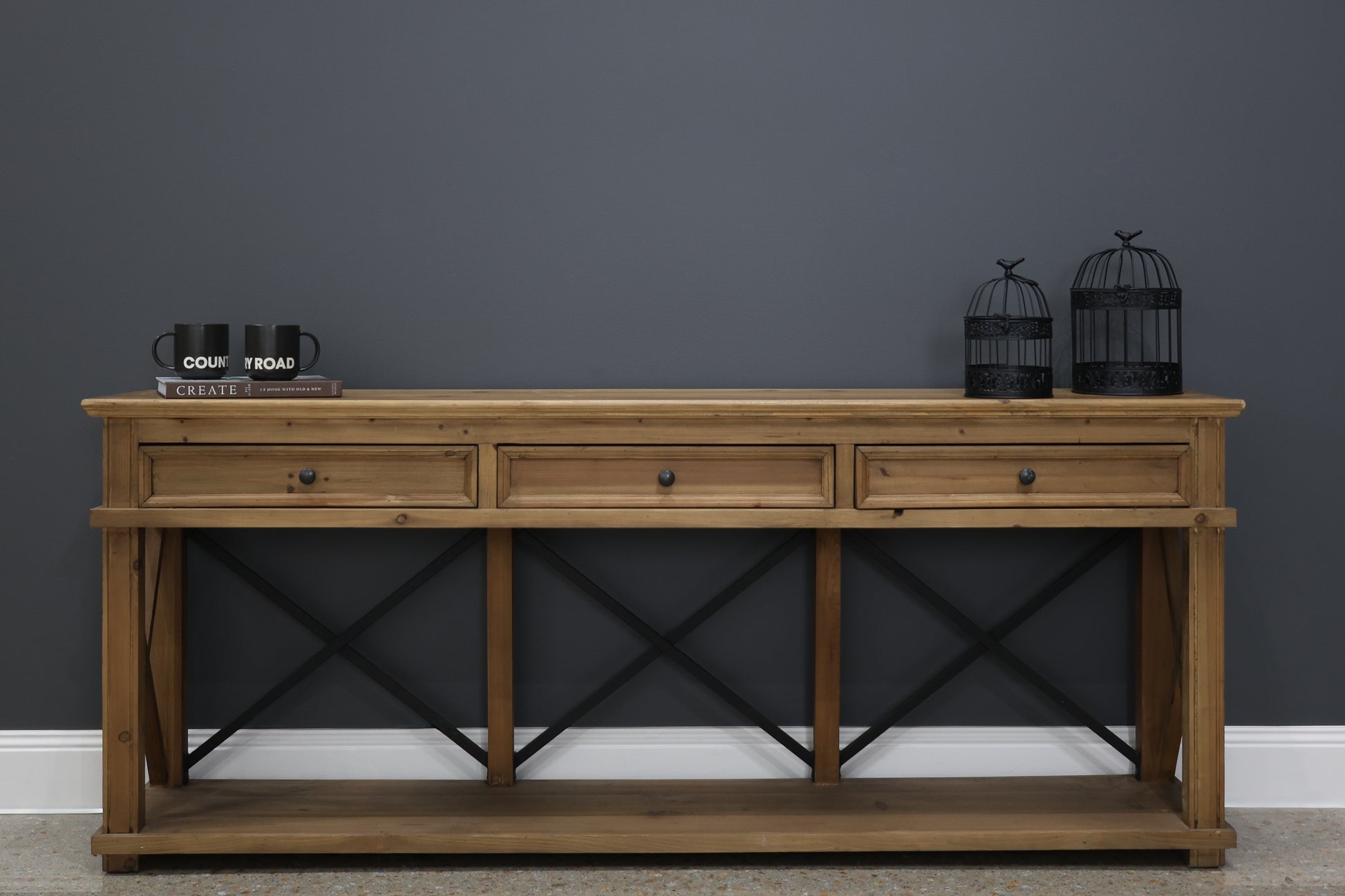 Cross Roads 3 Drawers Console