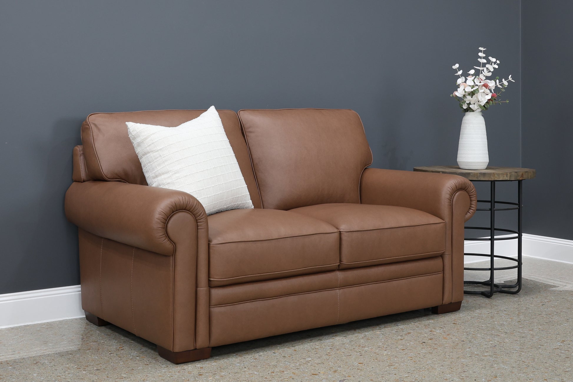 Castlemaine Loveseat - Whiskey Tan
