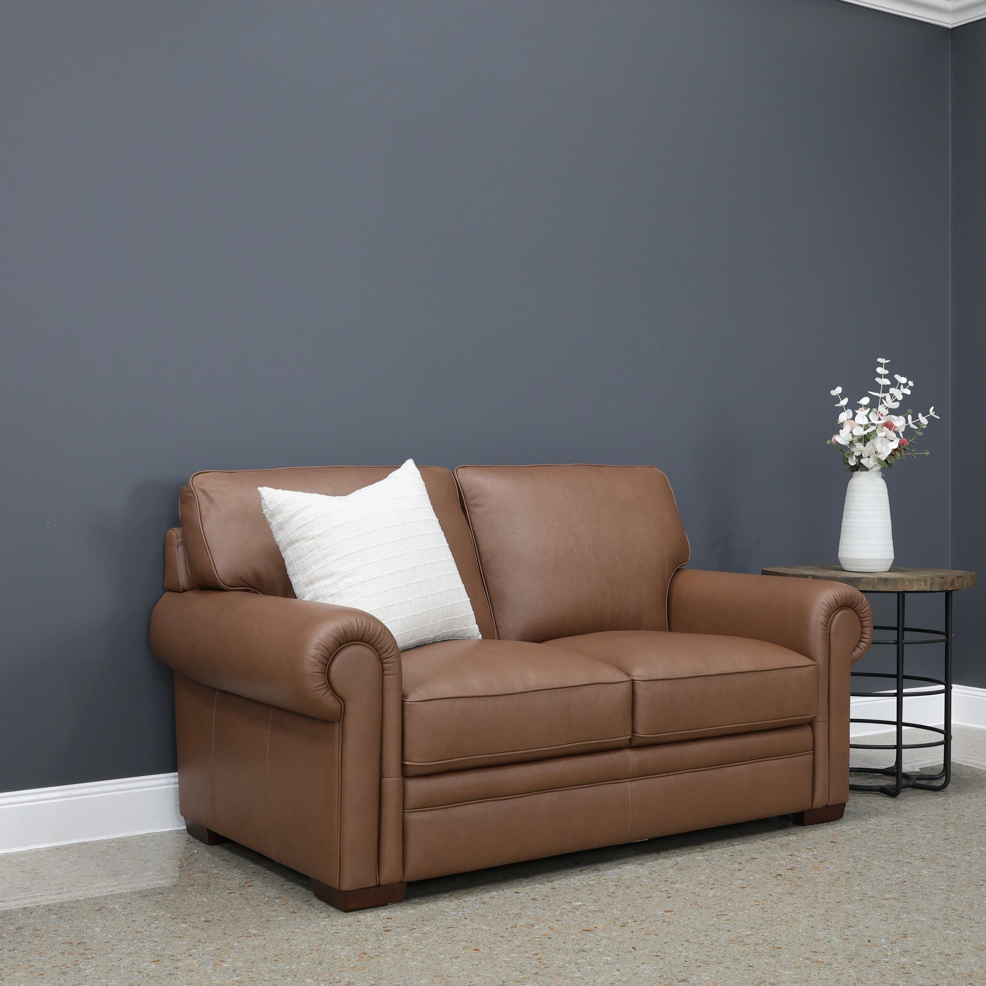 Castlemaine Loveseat - Whiskey Tan