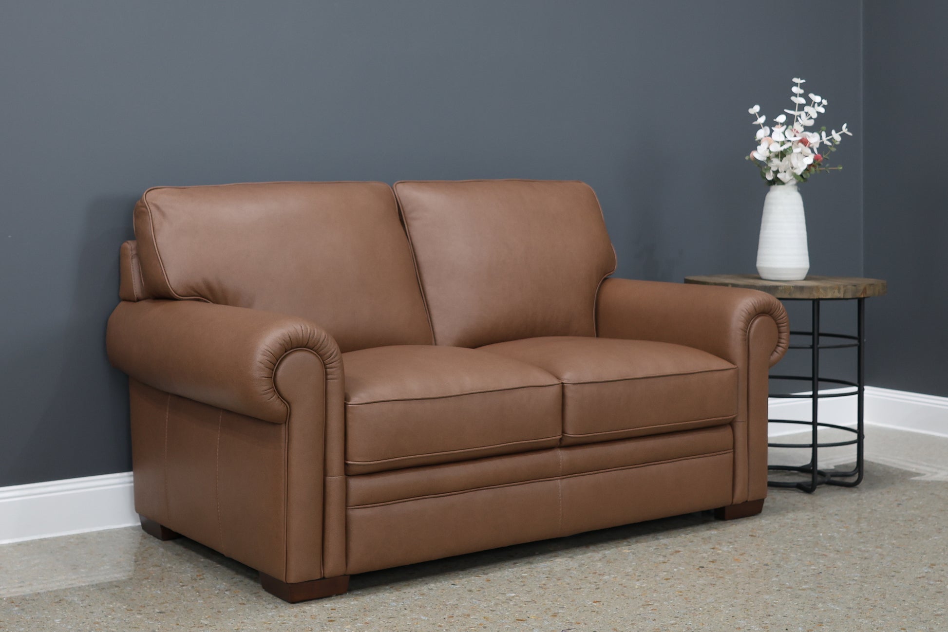 Castlemaine Loveseat - Whiskey Tan