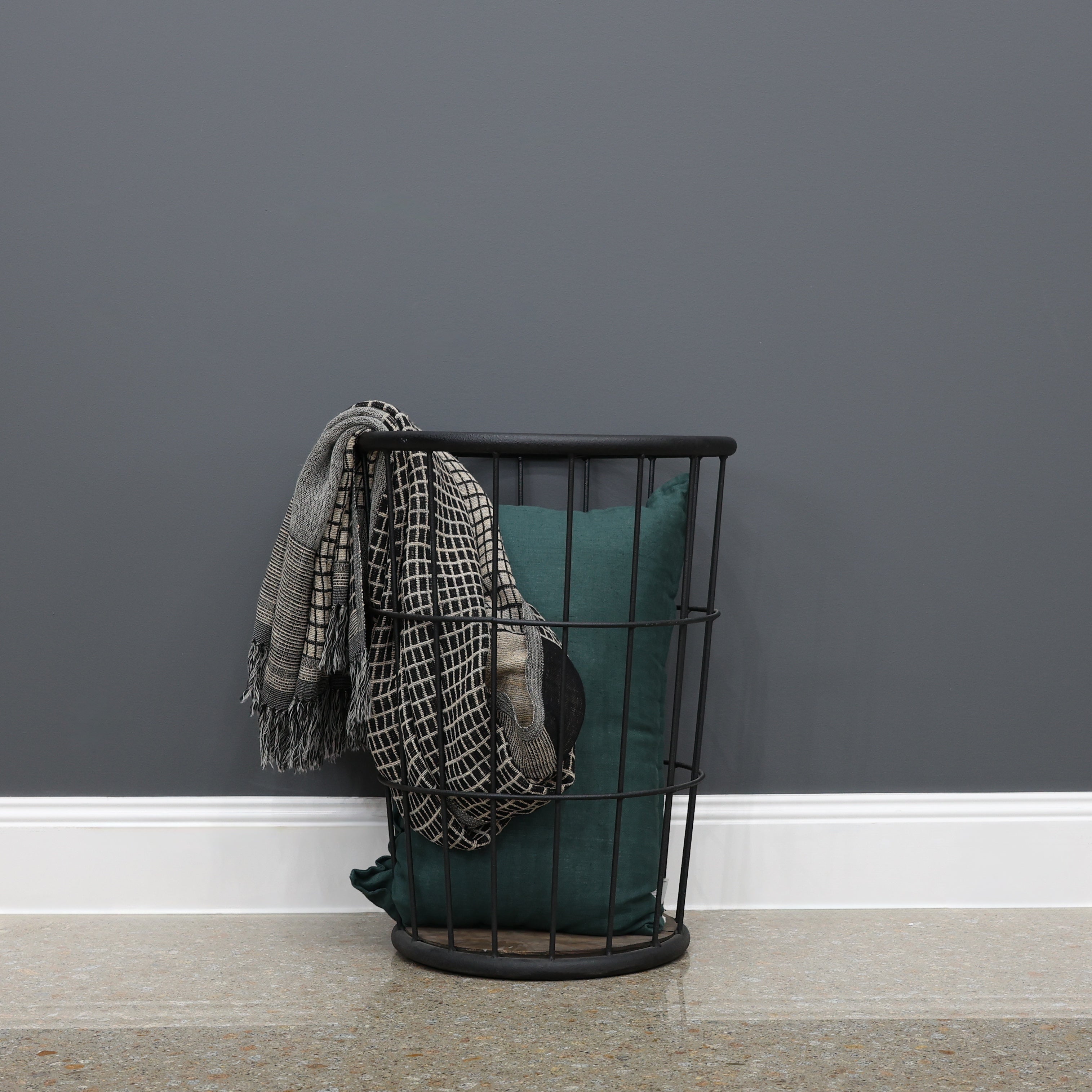 Rustic Firewood Basket Round