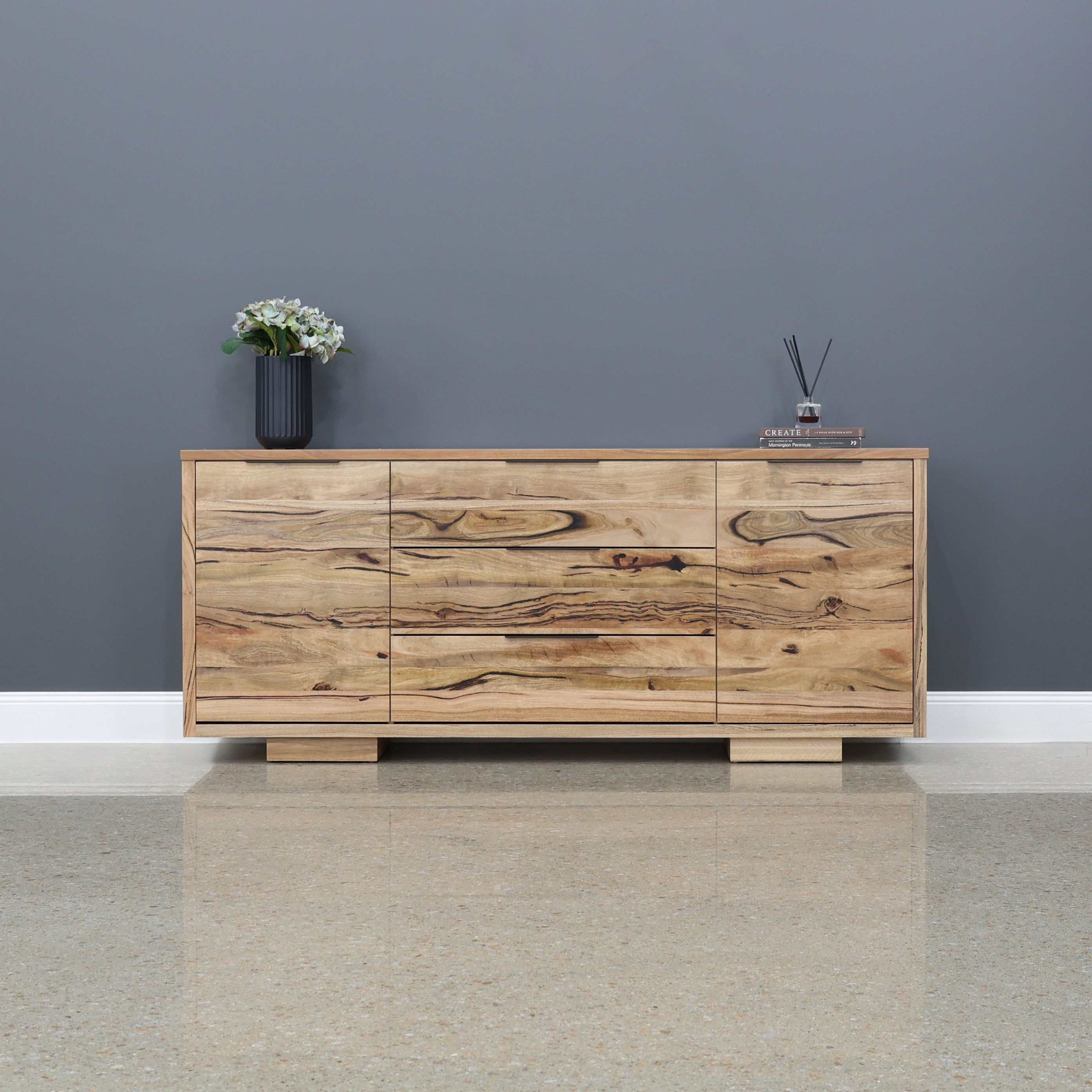 The Marri Wood Black Buffet - 200cm L