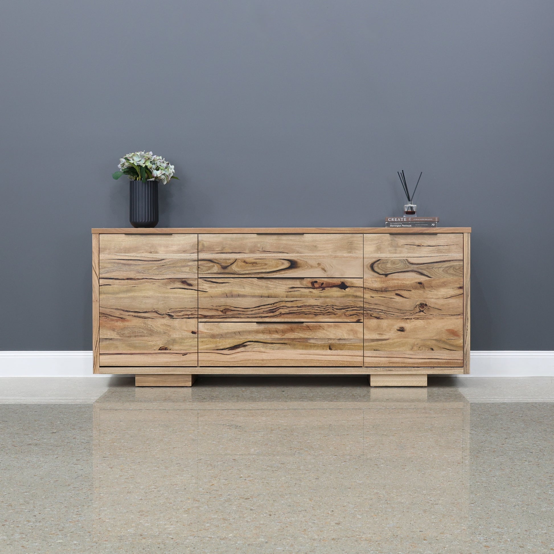 The Marri Wood Black Buffet - 200cm L