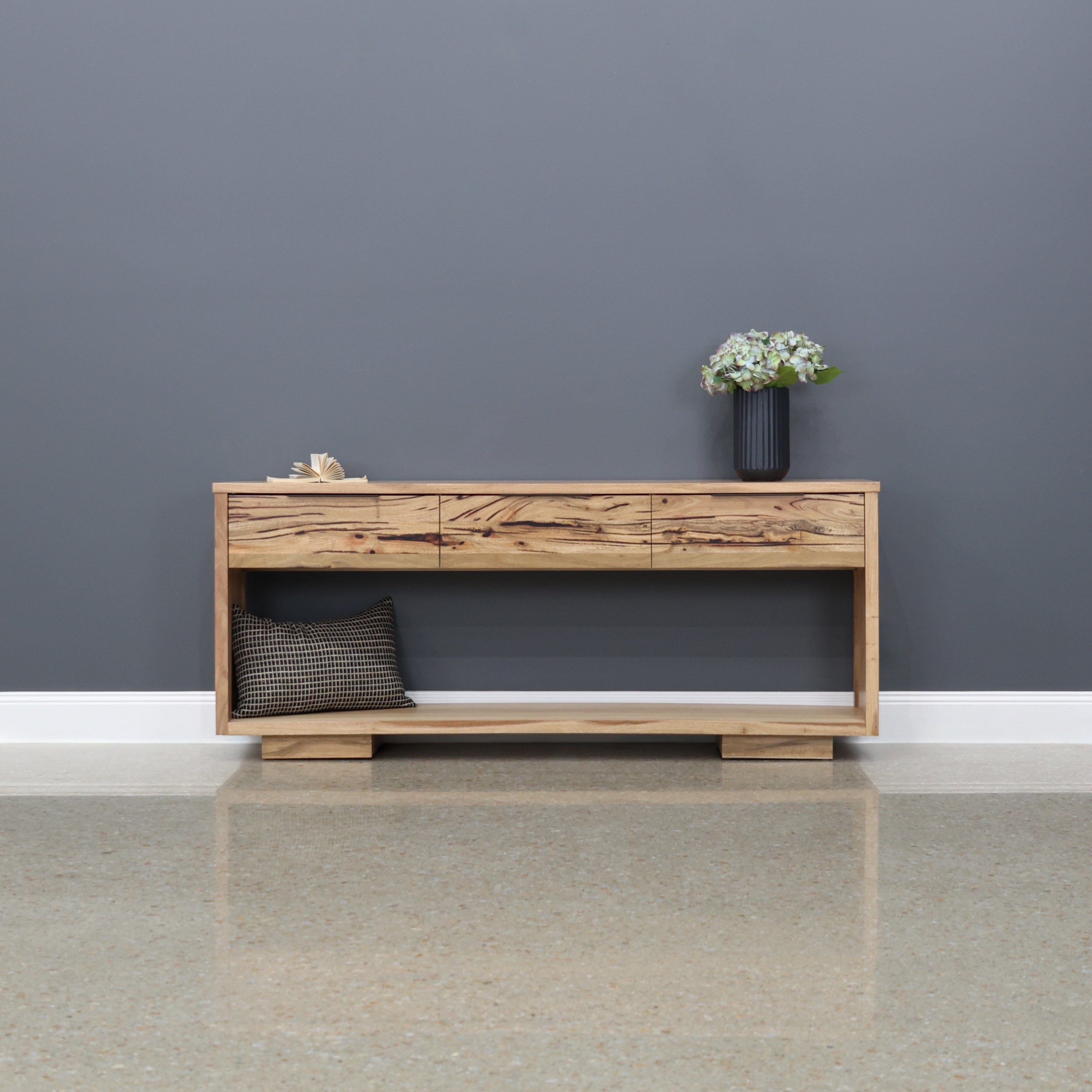The Marri Wood Console Black - 180cm L