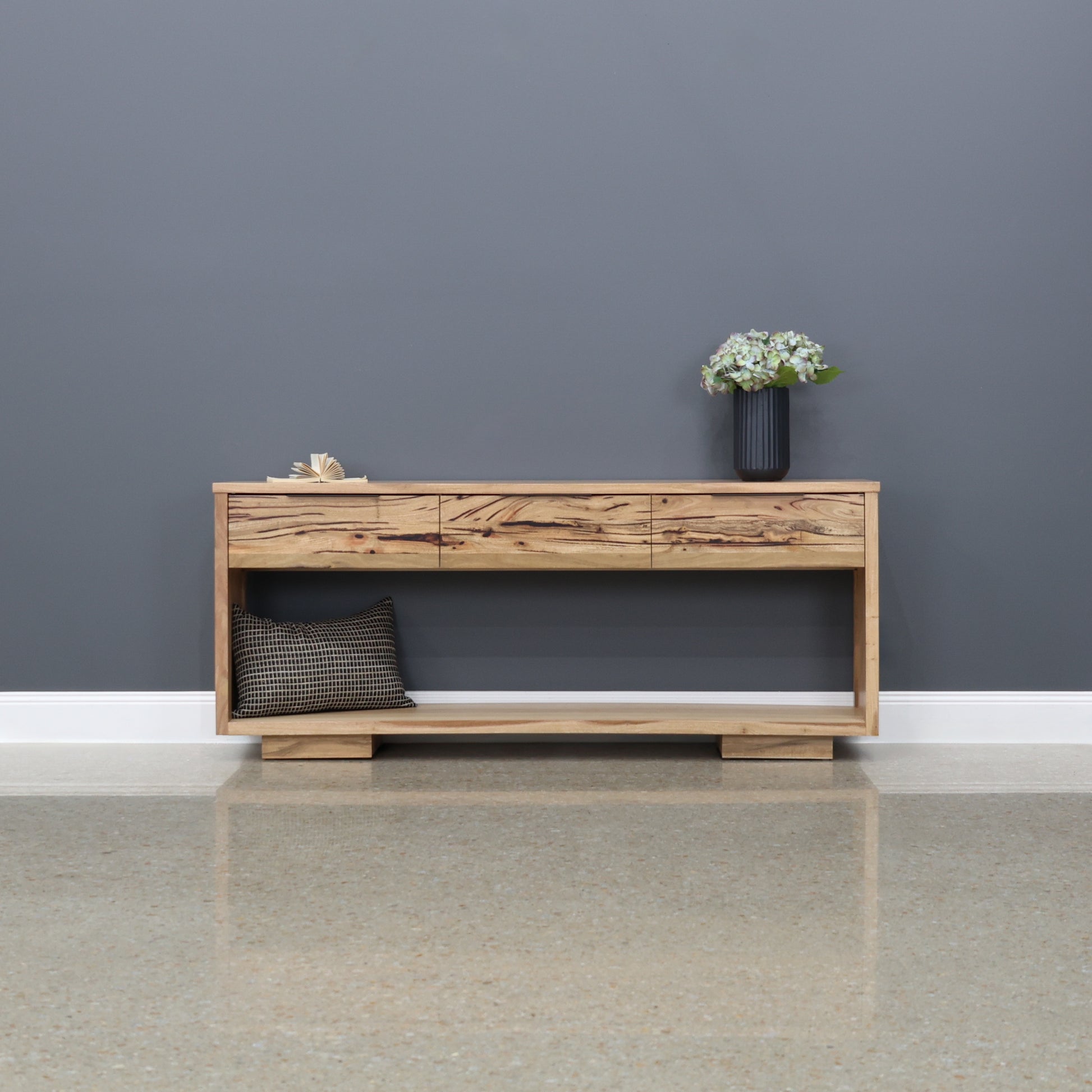 The Marri Wood Console Black - 180cm L