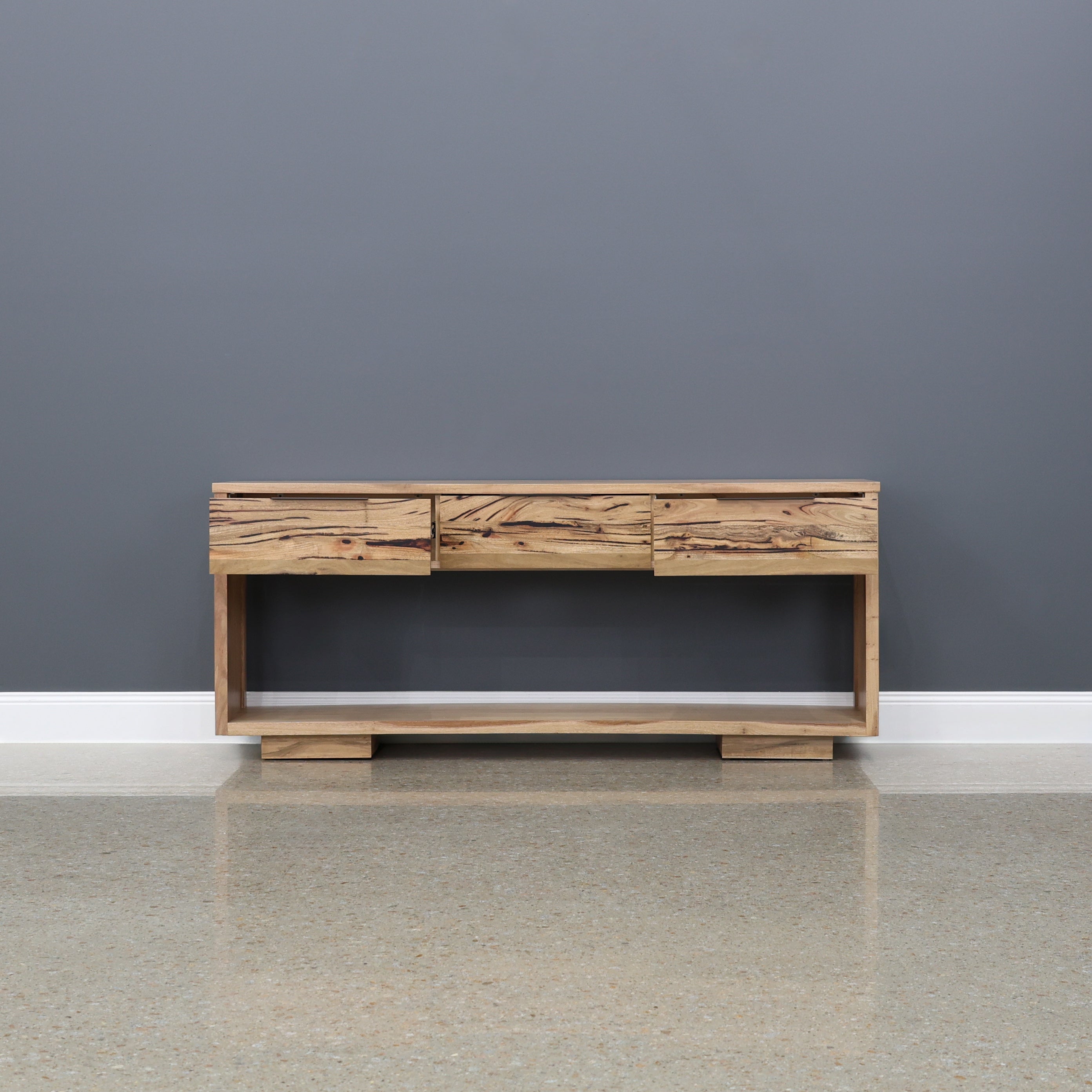 The Marri Wood Black Console - 180cm L