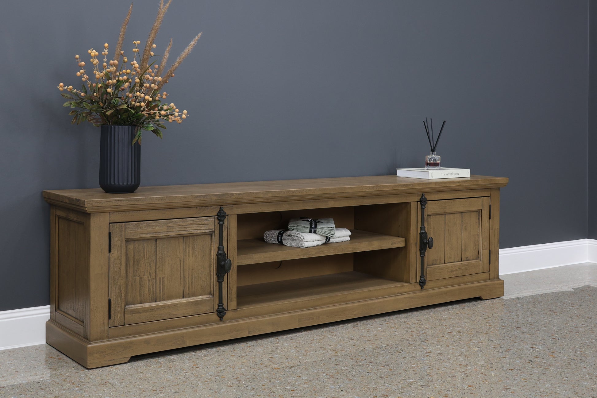 Macedon Tv Unit 2 Doors 2 Niches - Large