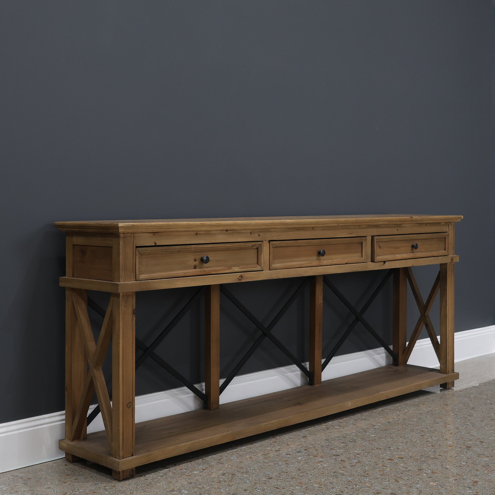 Cross Roads 3 Drawers Console