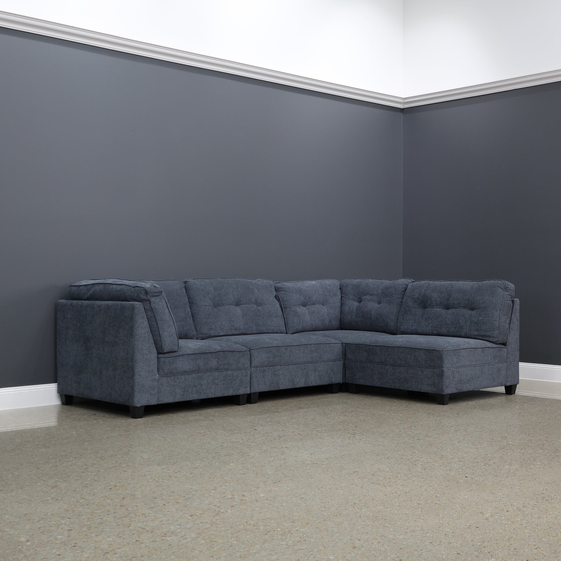 York 4 Seater Lounge & Ottoman - Lake