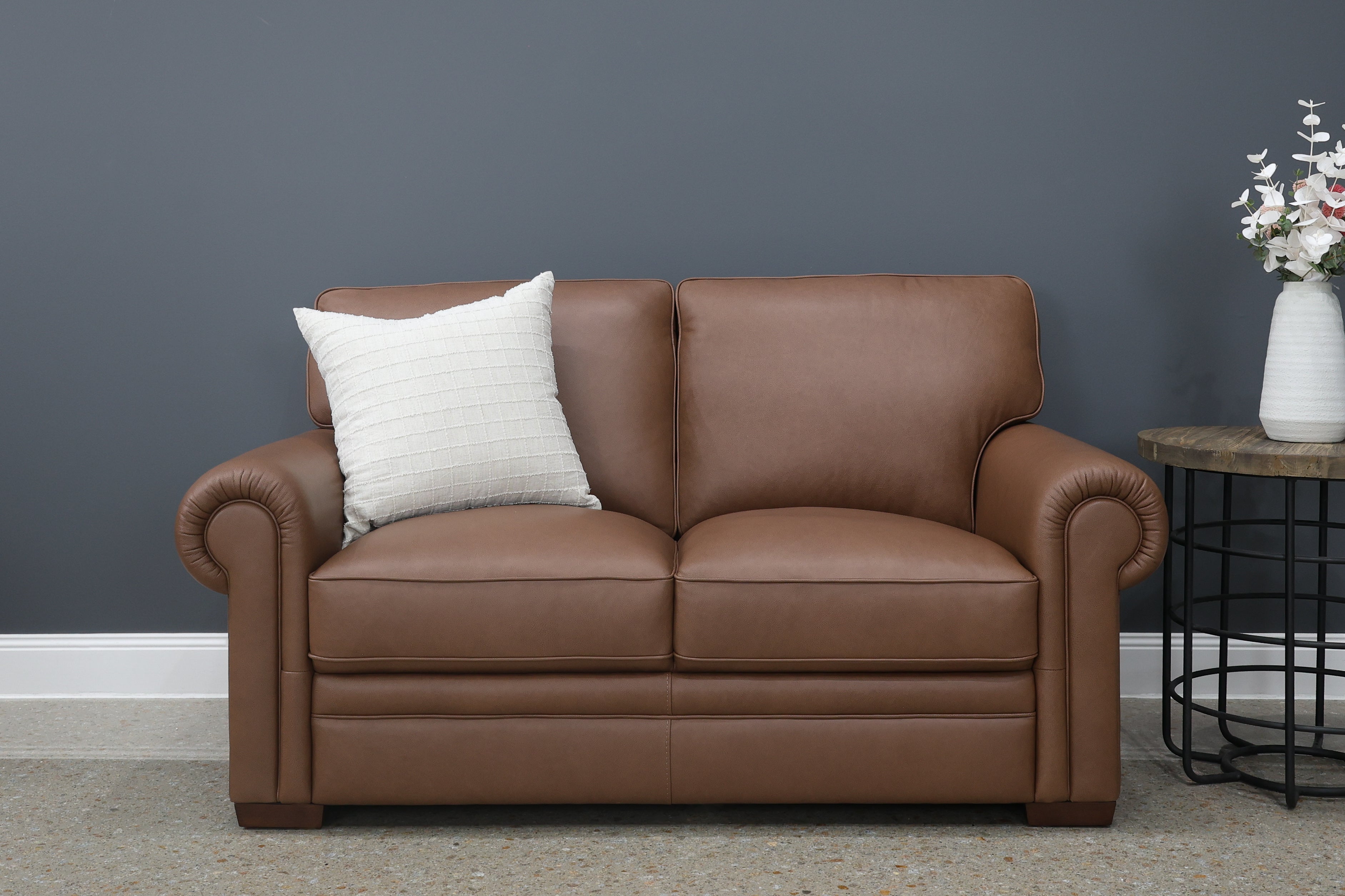 Castlemaine Loveseat - Whiskey Tan