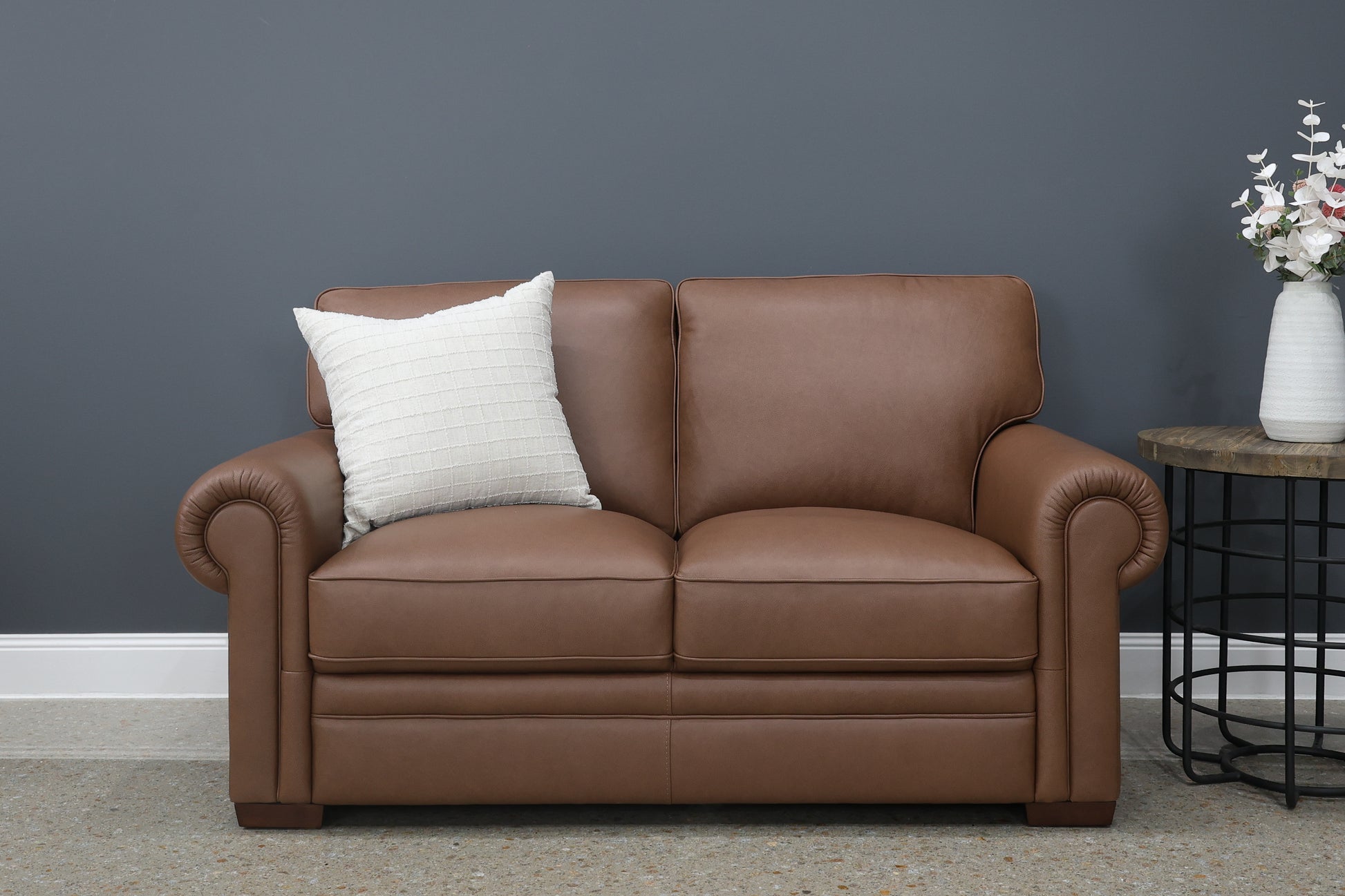 Castlemaine Loveseat - Whiskey Tan