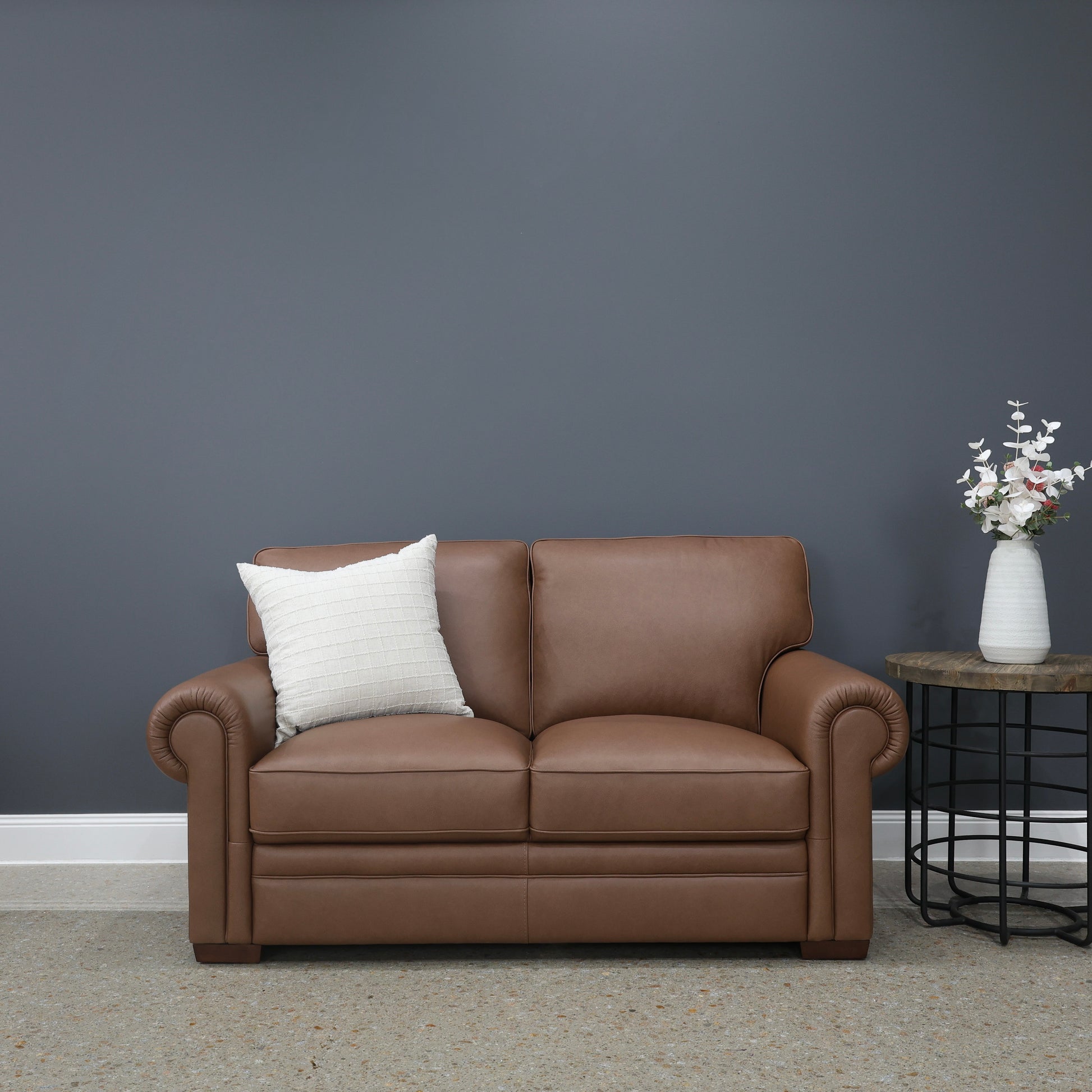 Castlemaine Loveseat - Whiskey Tan